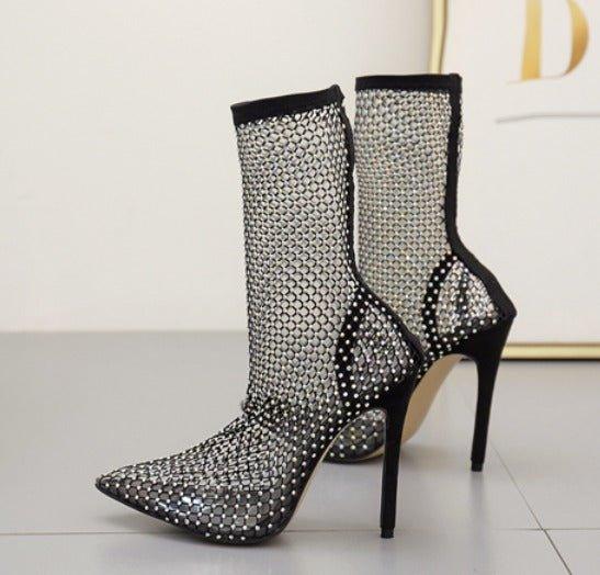 Cristalina Embellished Ankle Booties - MY SEXY STYLES