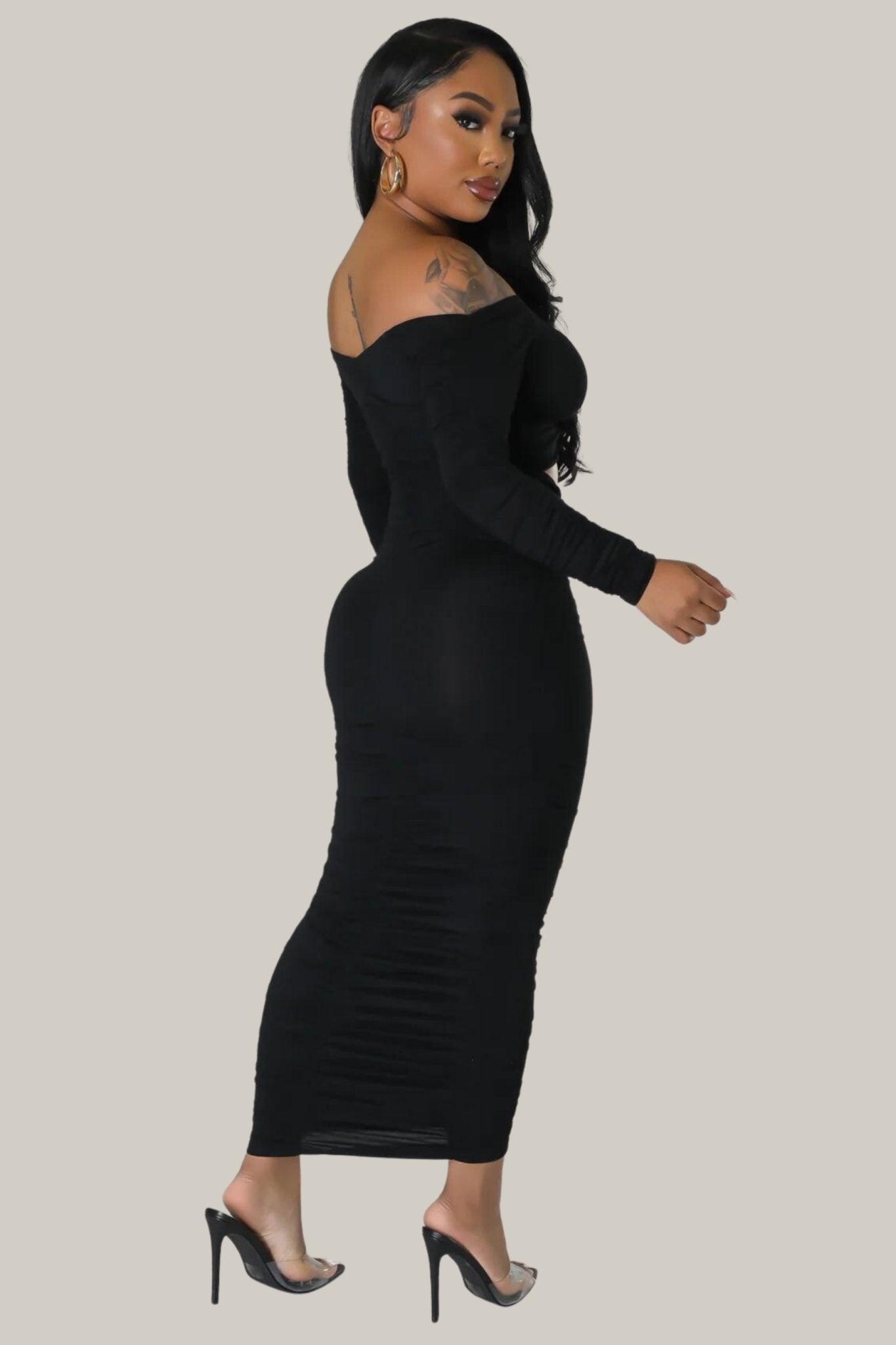 Elodie Ruched Sexy Midi Dress - MY SEXY STYLES