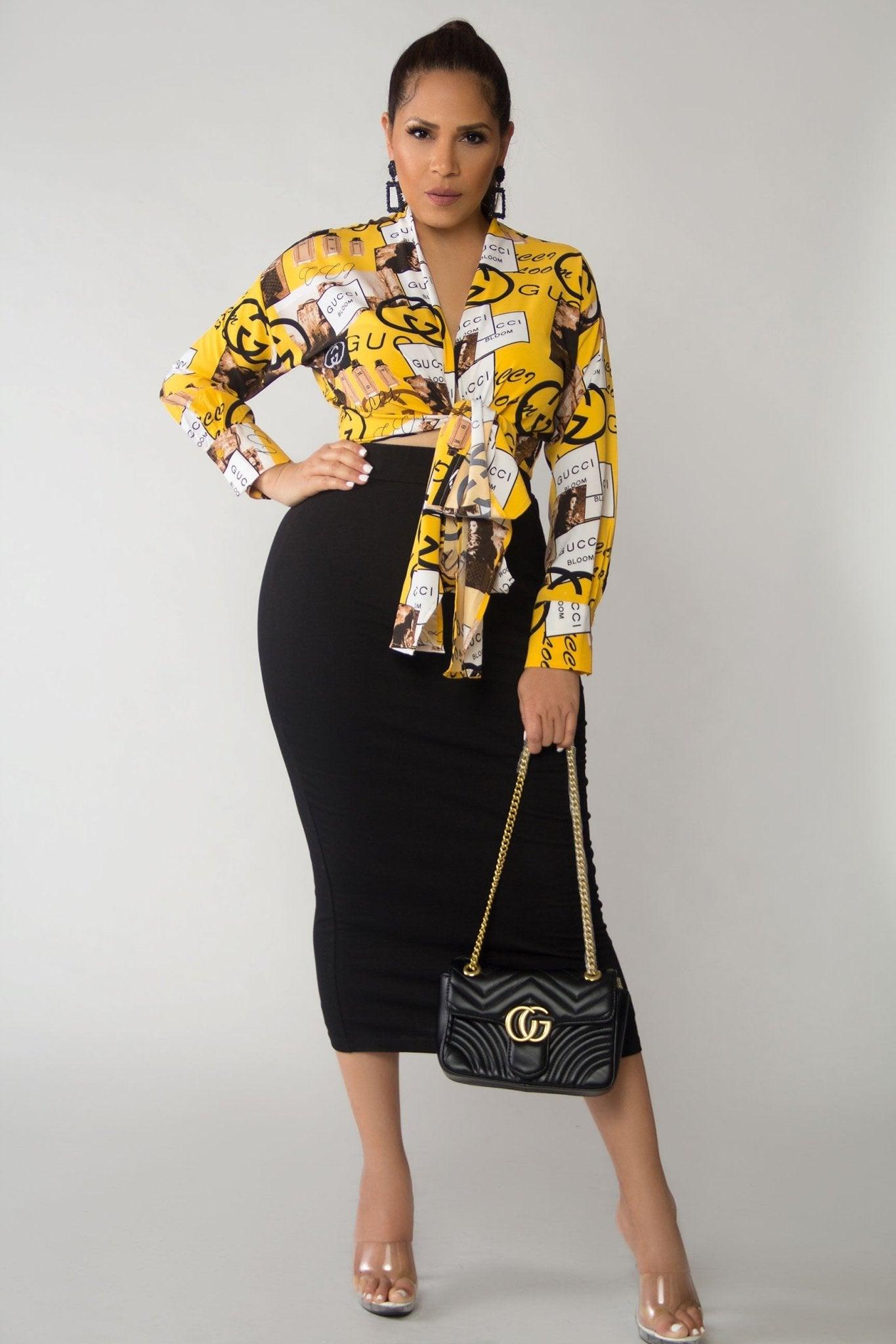 Emmie Essential Bodycon Black Midi Skirt - MY SEXY STYLES