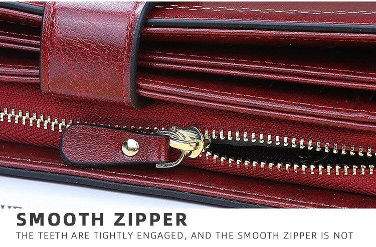 Hollow Out Large Long PU Leather Fashion Wallet - MY SEXY STYLES