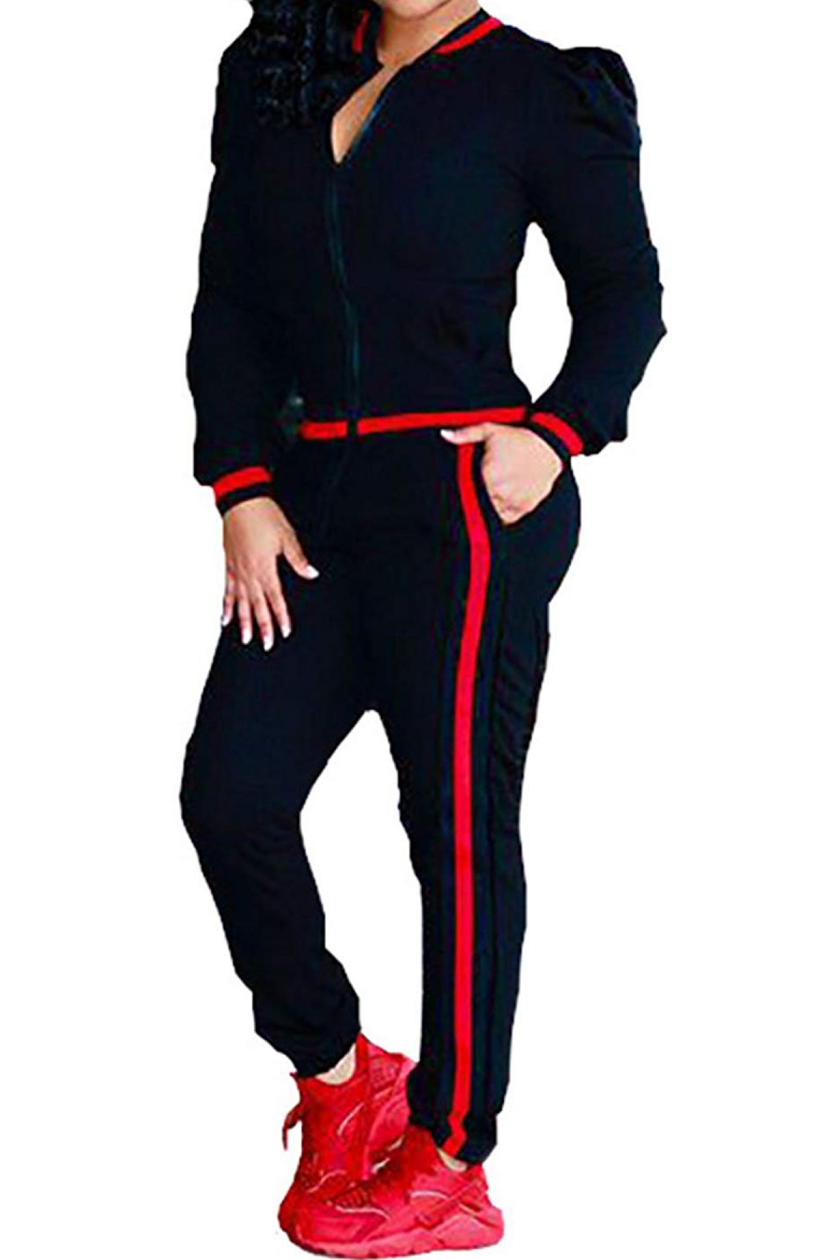 Catalina 2 Piece Long Sleeve Zipper Jacket and Pants Tracksuit - MY SEXY STYLES
