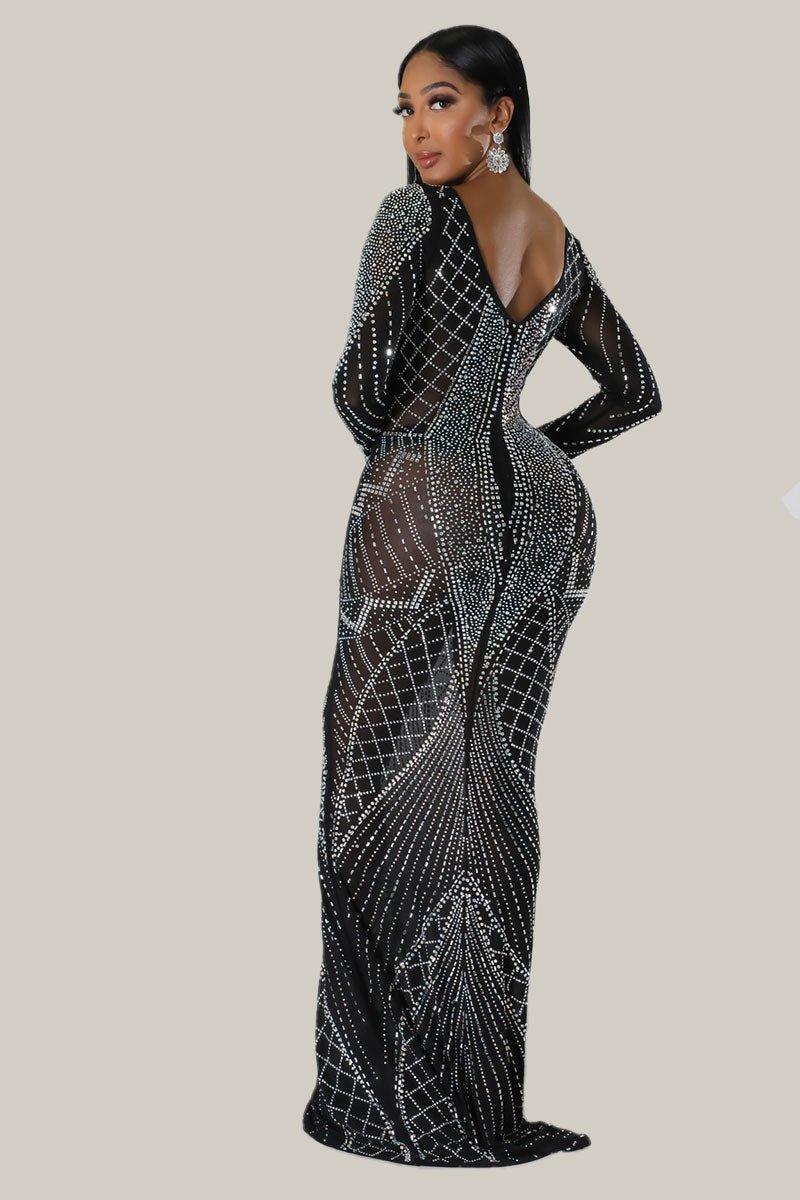 Jade Gala Studded Maxi Dress - MY SEXY STYLES