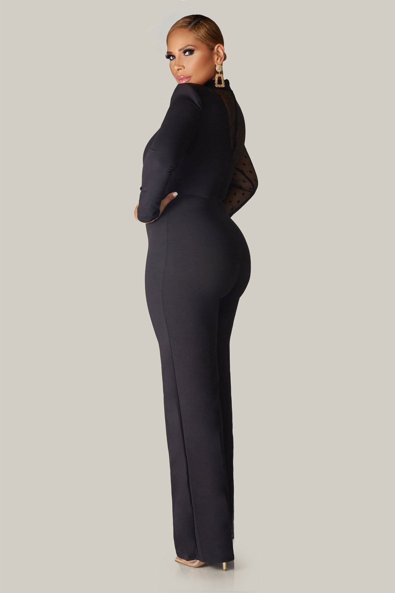 Kailani Dot Mesh Jumpsuit - MY SEXY STYLES
