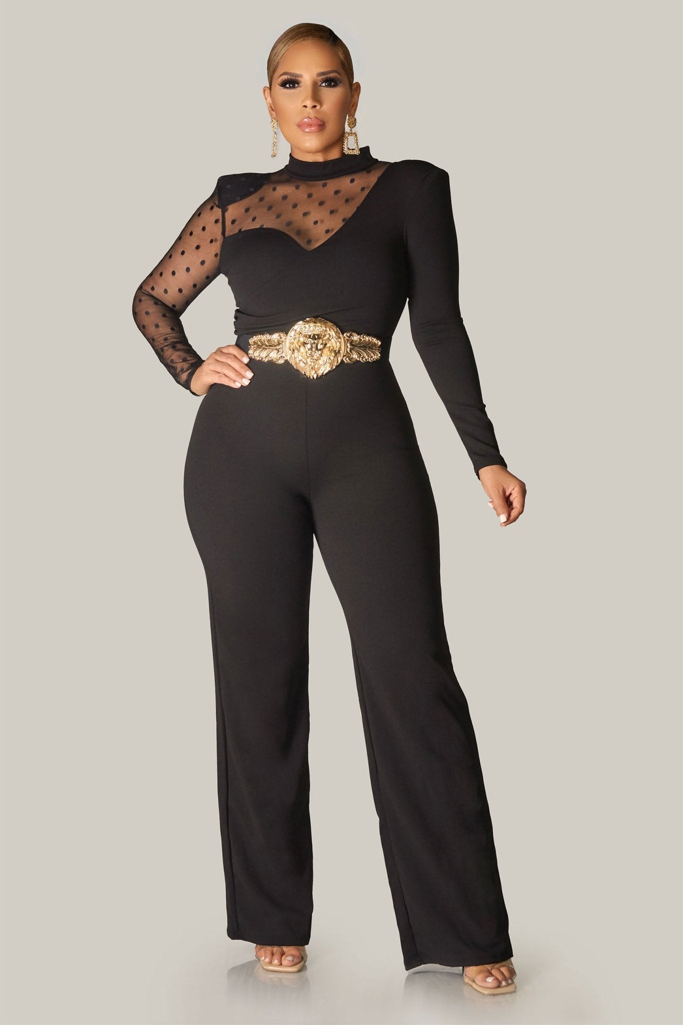 Kailani Dot Mesh Jumpsuit - MY SEXY STYLES