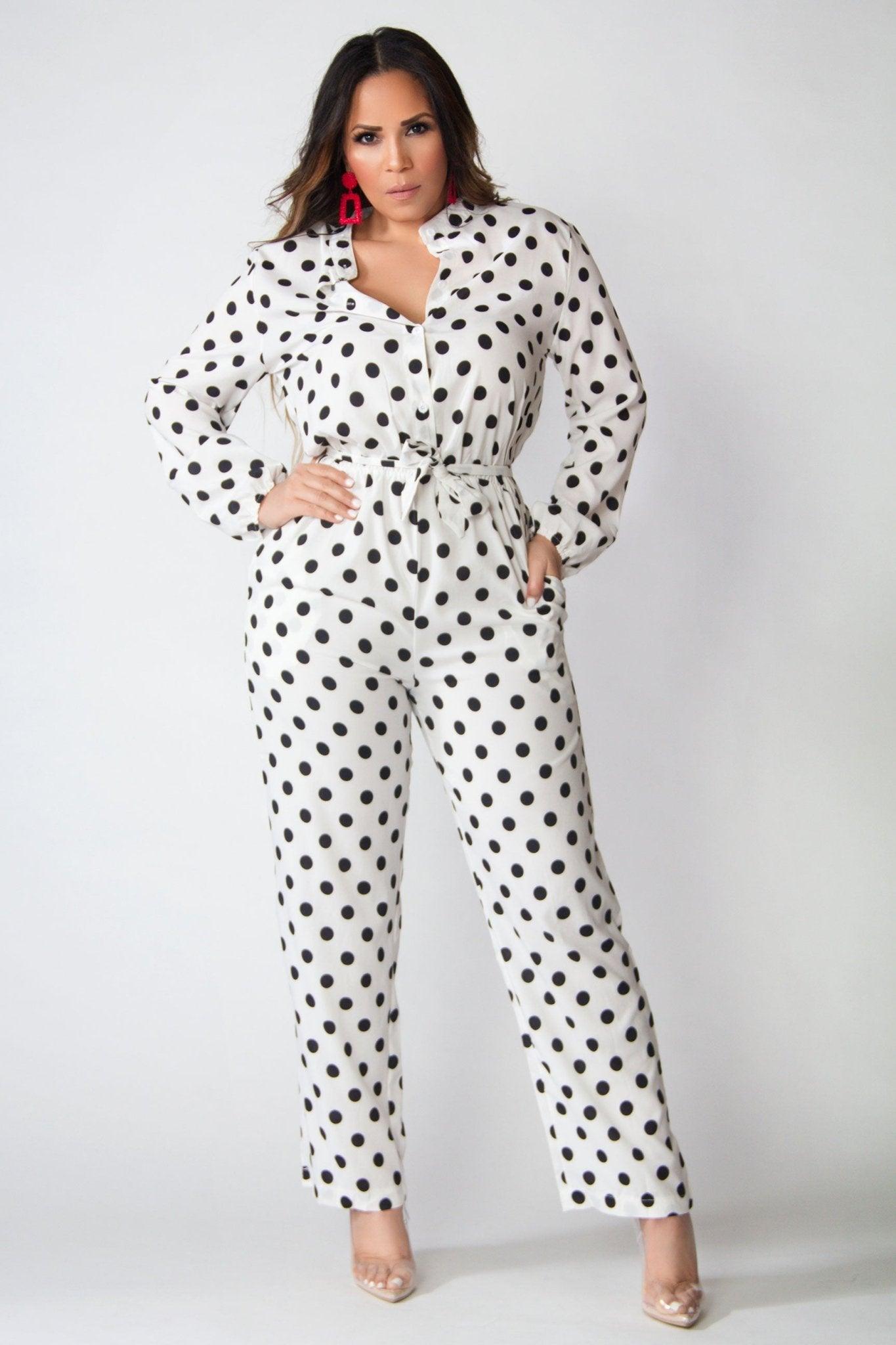Kayleigh Polka Dot Classy Jumpsuit - MY SEXY STYLES