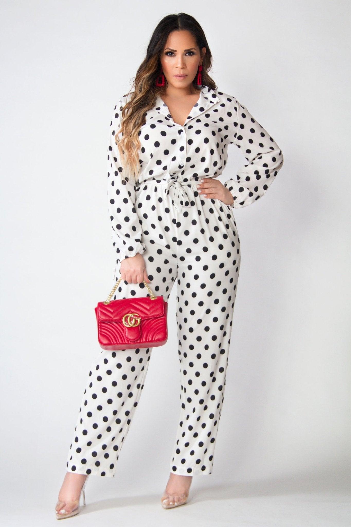 Kayleigh Polka Dot Classy Jumpsuit - MY SEXY STYLES