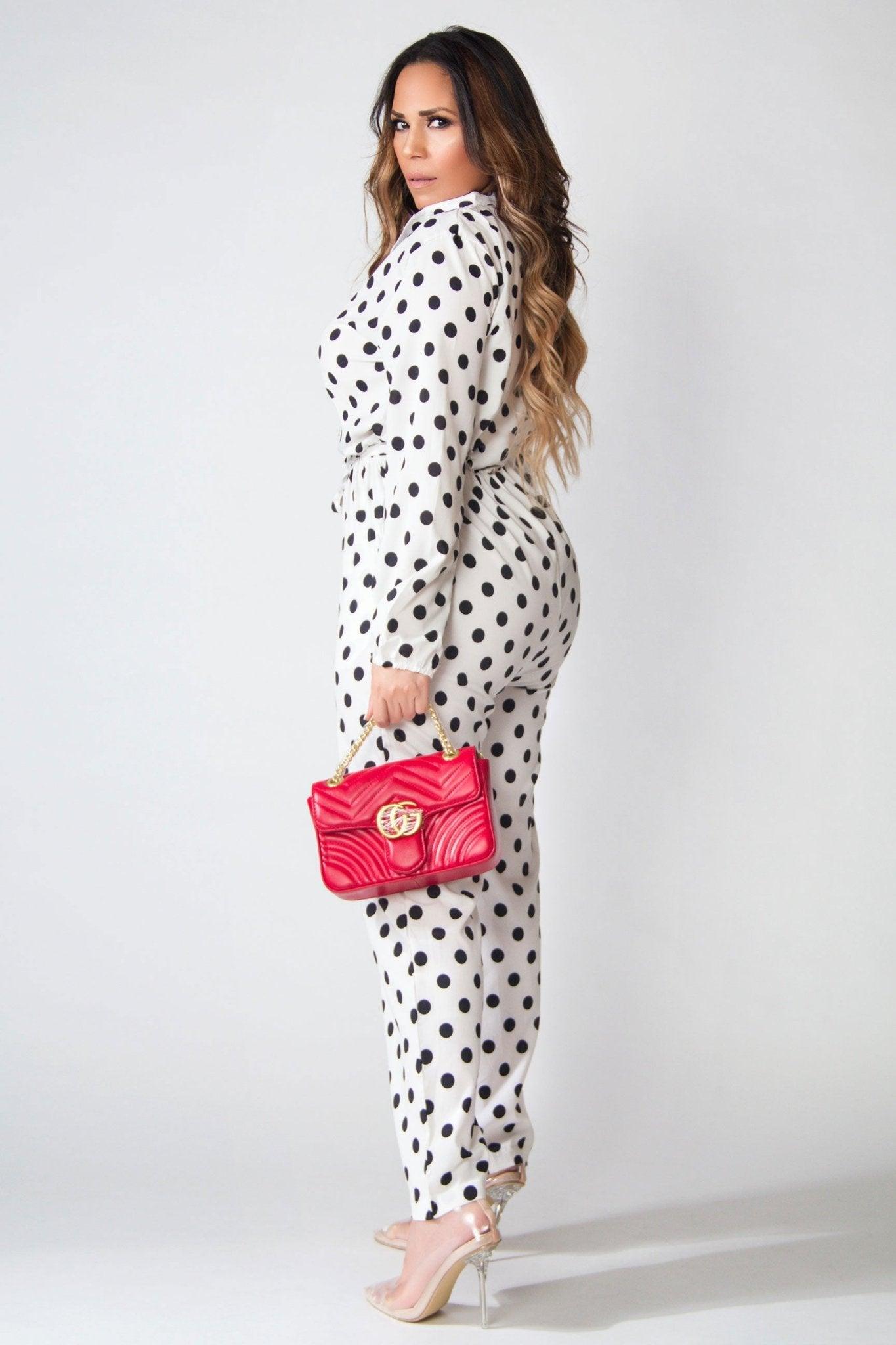 Kayleigh Polka Dot Classy Jumpsuit - MY SEXY STYLES