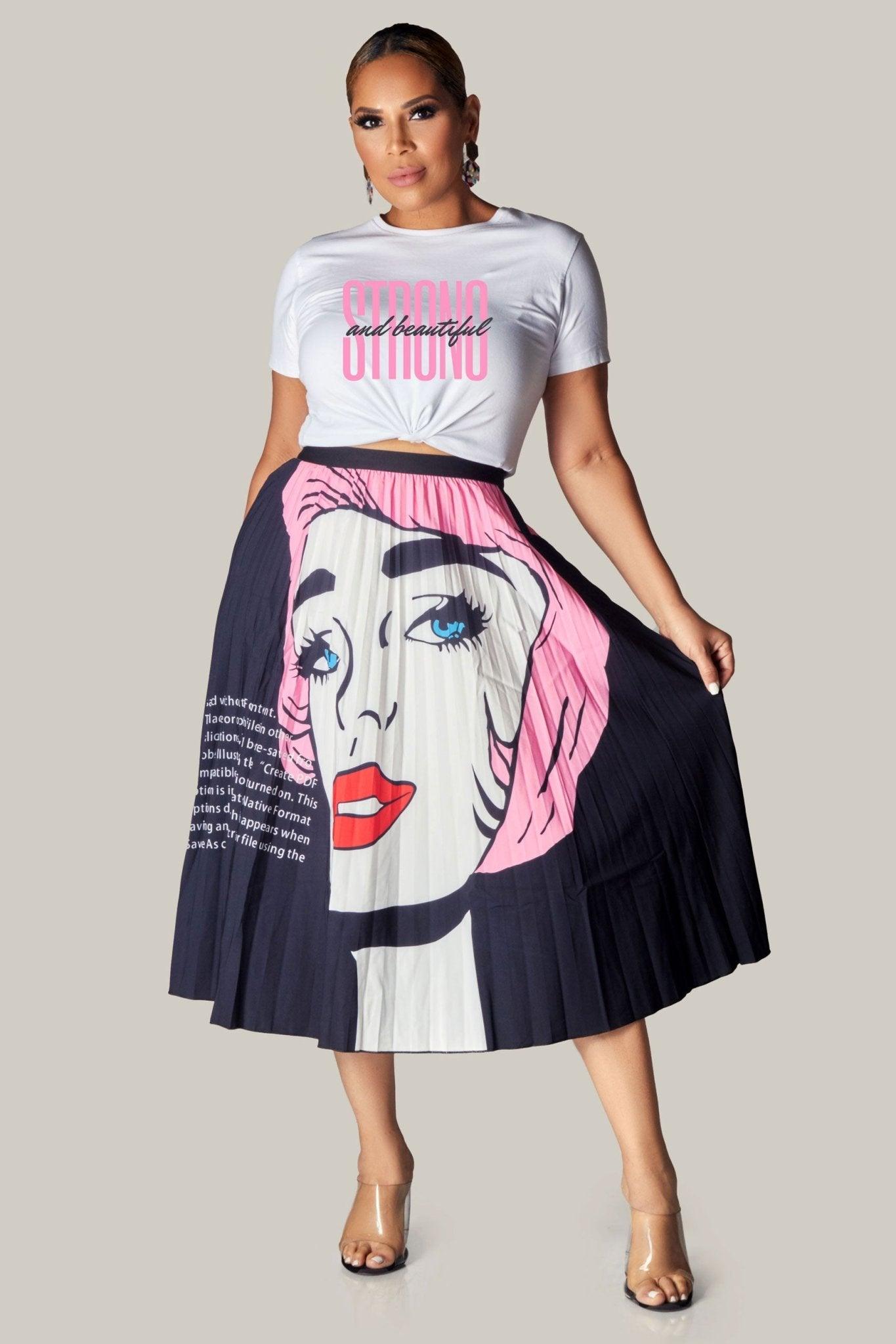Kehlani ONE SIZE FITS ALL Pleated Skirt - MY SEXY STYLES