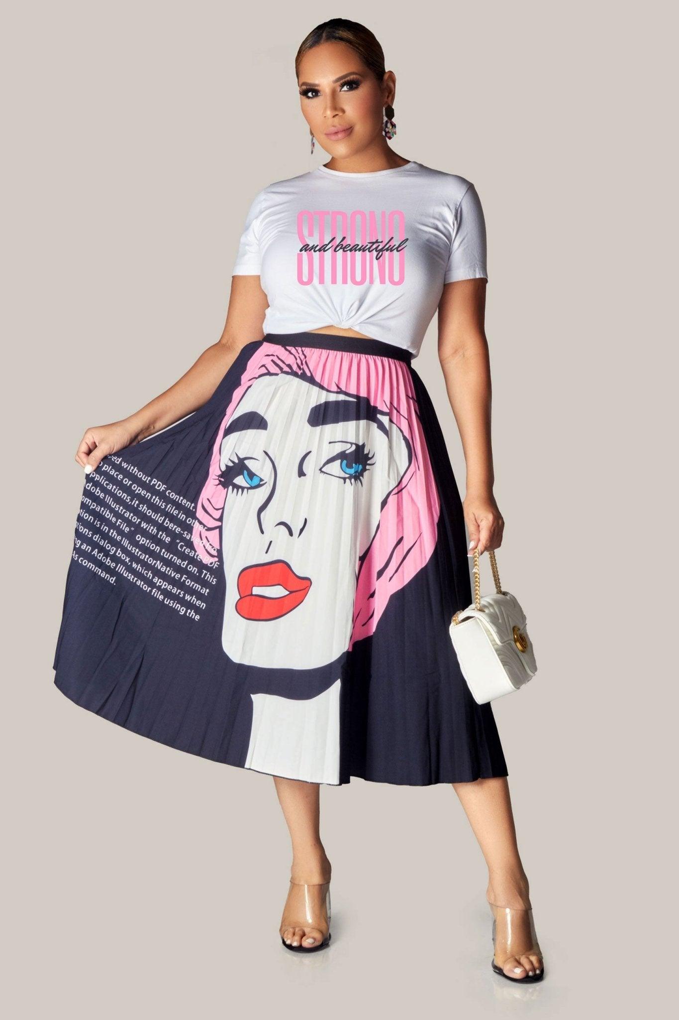 Kehlani ONE SIZE FITS ALL Pleated Skirt - MY SEXY STYLES