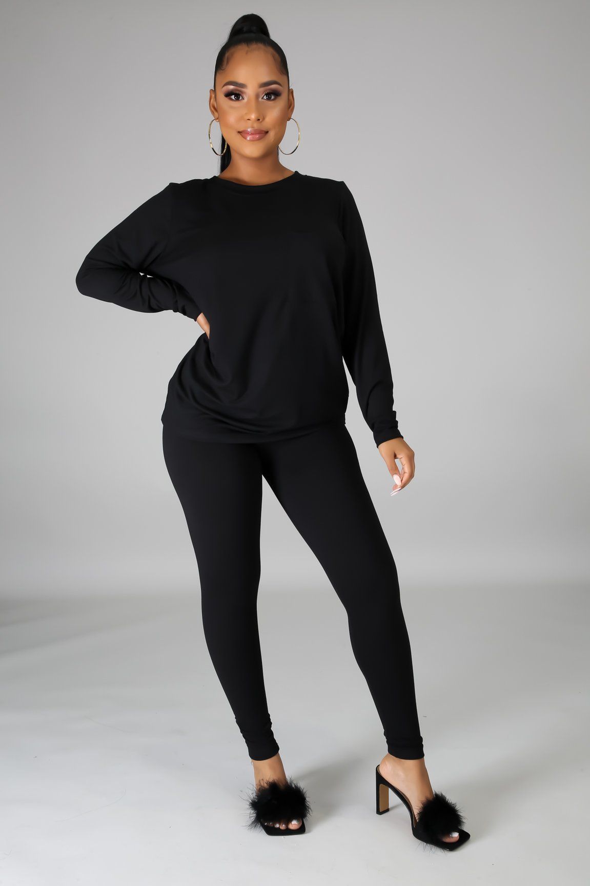 Kiara Long Sleeves Top and Leggings Set - MY SEXY STYLES