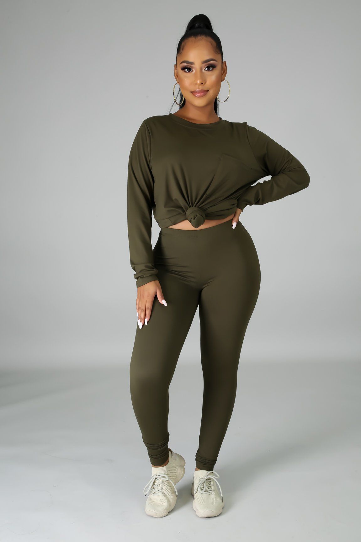 Kiara Long Sleeves Top and Leggings Set - MY SEXY STYLES