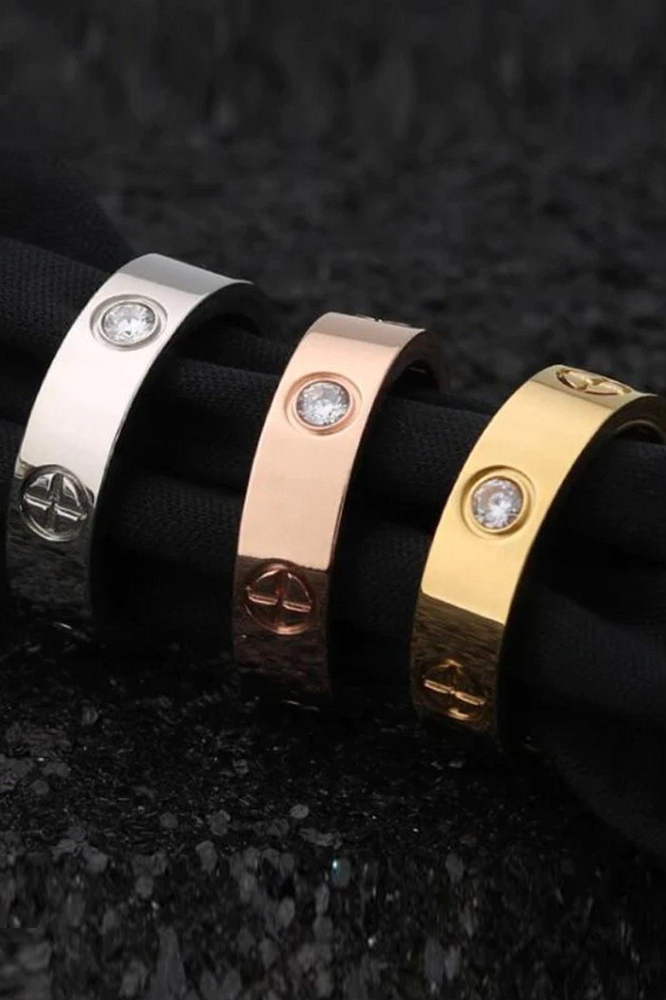 Love Ring With Rhinestones - MY SEXY STYLES