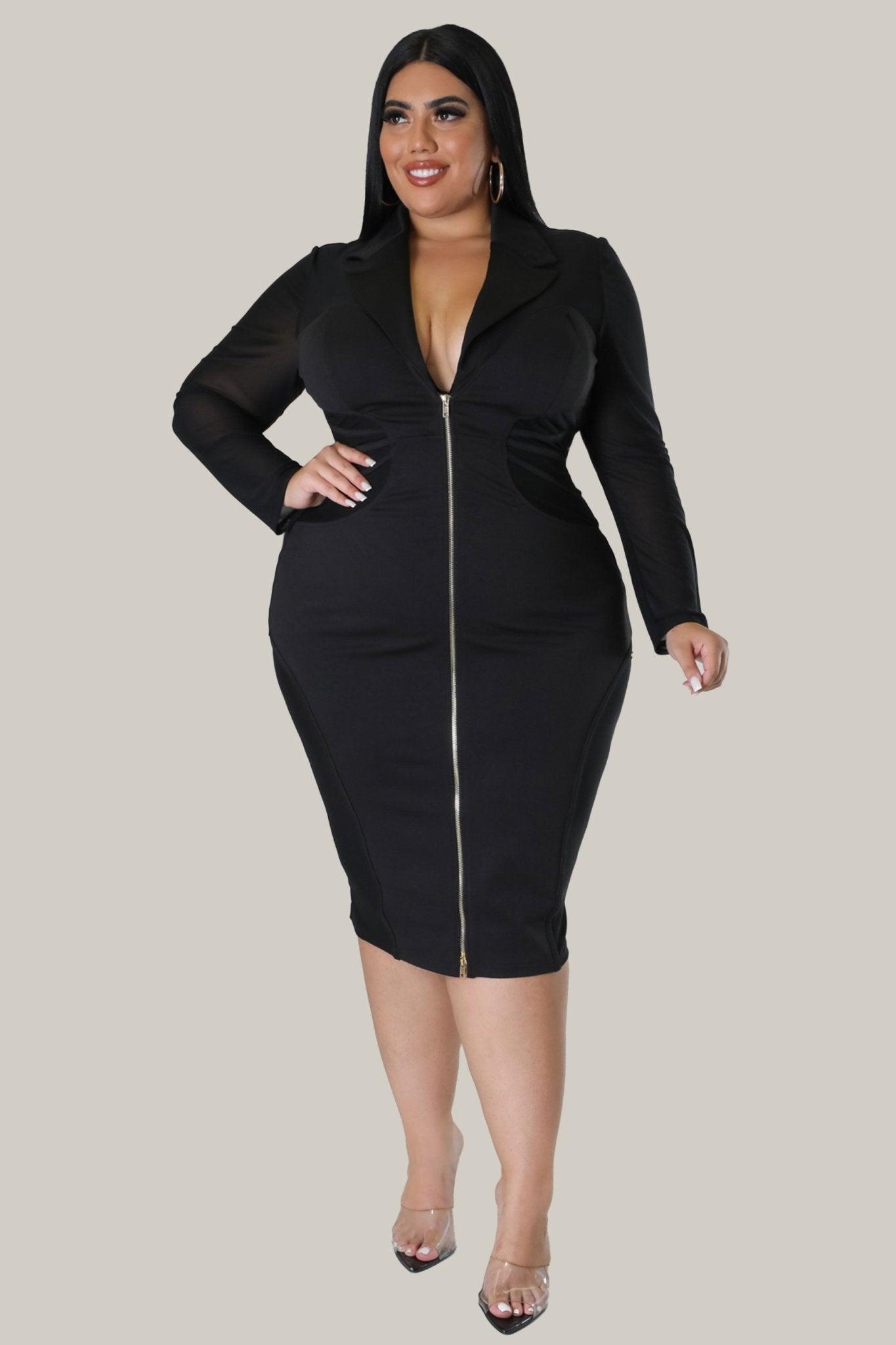 Lucille Babe Mesh Insets Dress - MY SEXY STYLES