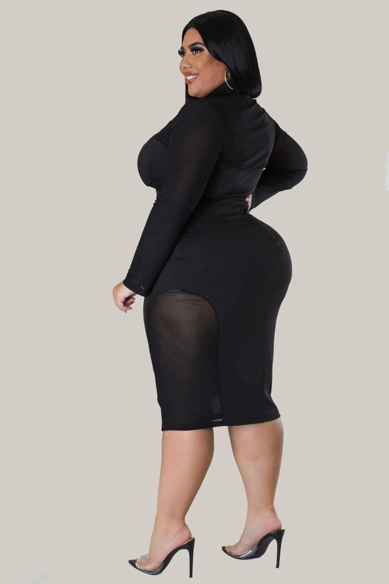 Lucille Babe Mesh Insets Dress - MY SEXY STYLES