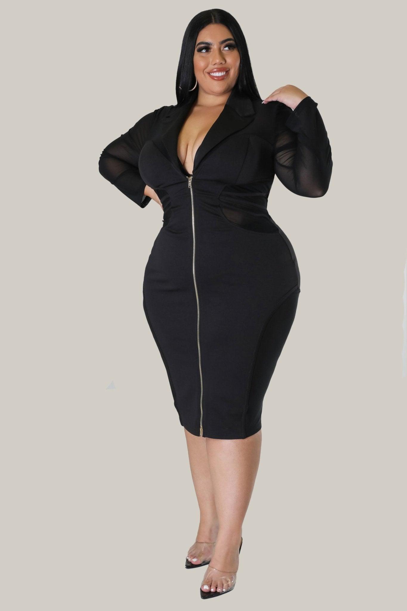 Lucille Babe Mesh Insets Dress - MY SEXY STYLES