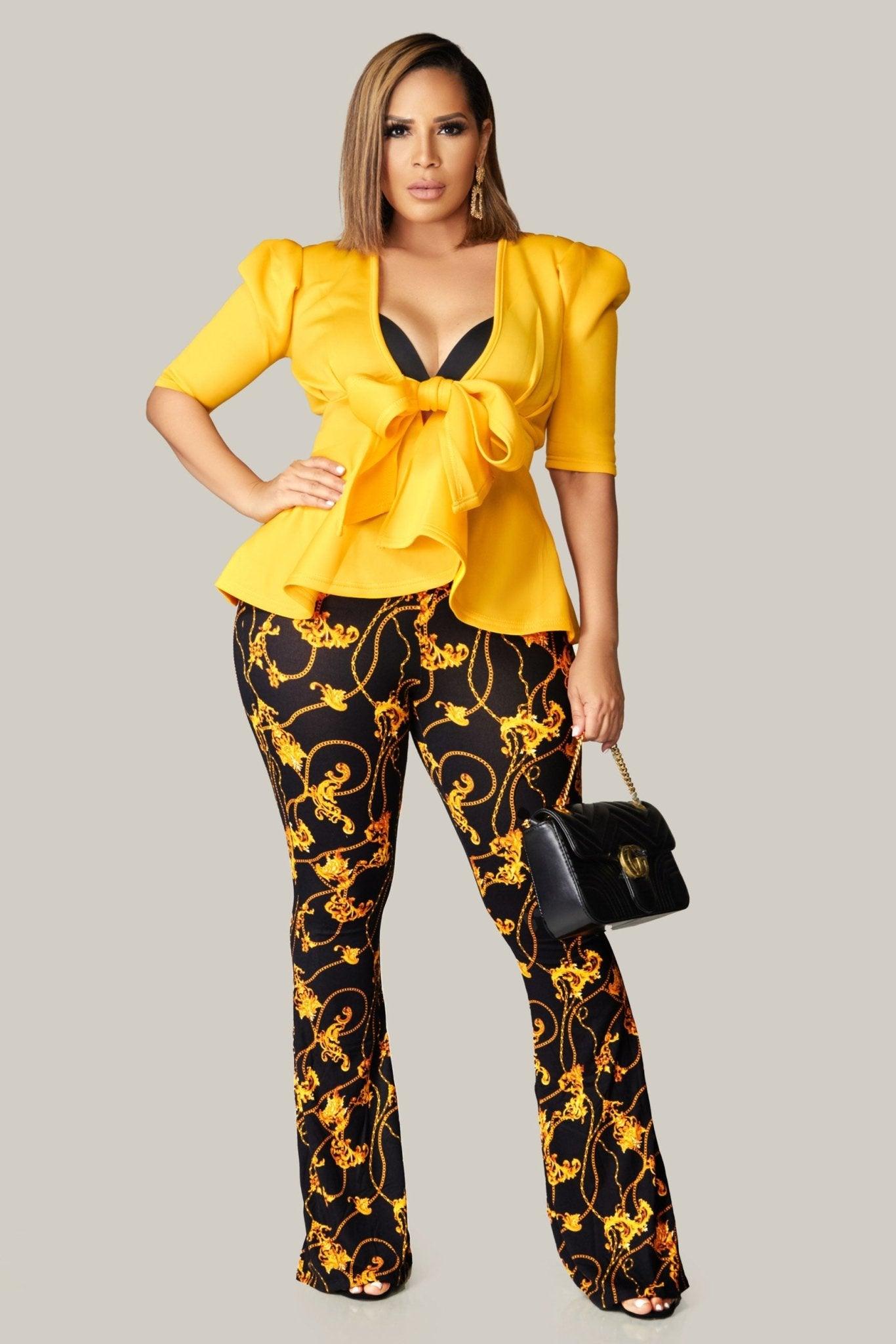 Maeve Bow Tie Peplum Blouse - MY SEXY STYLES