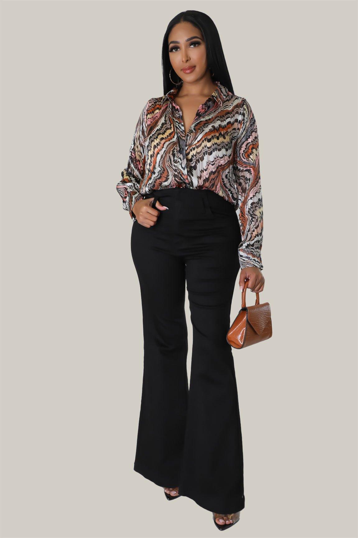 Malia Button Down Long Sleeves Shirt - MY SEXY STYLES