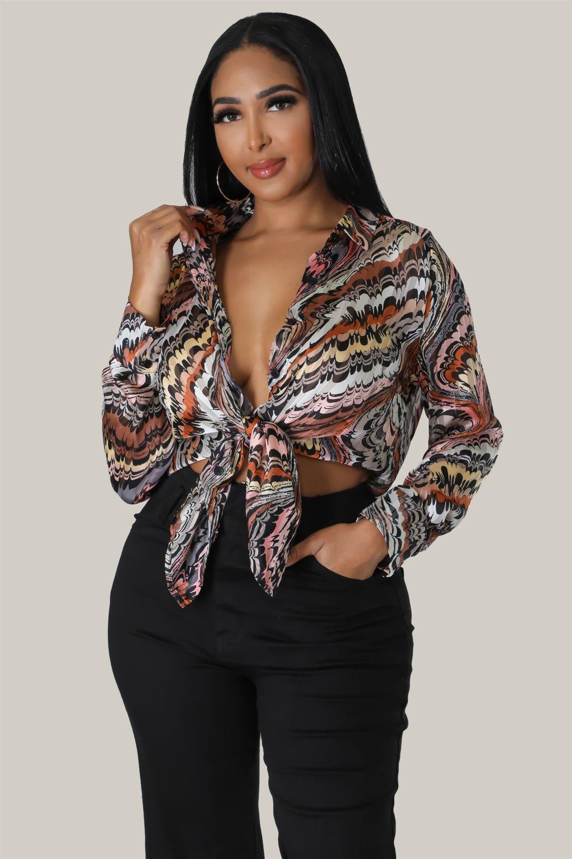 Malia Button Down Long Sleeves Shirt - MY SEXY STYLES