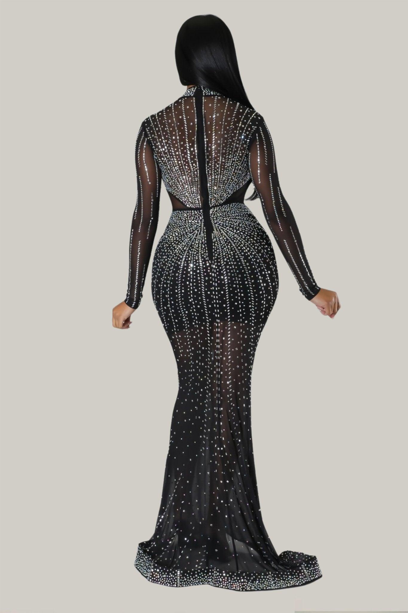 Marlowe Studded Maxi Gala Dress - MY SEXY STYLES