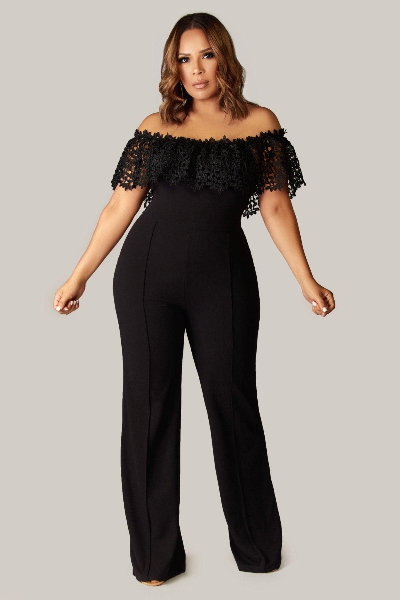 Mia Crochet Band Off Shoulder Jumpsuit - MY SEXY STYLES
