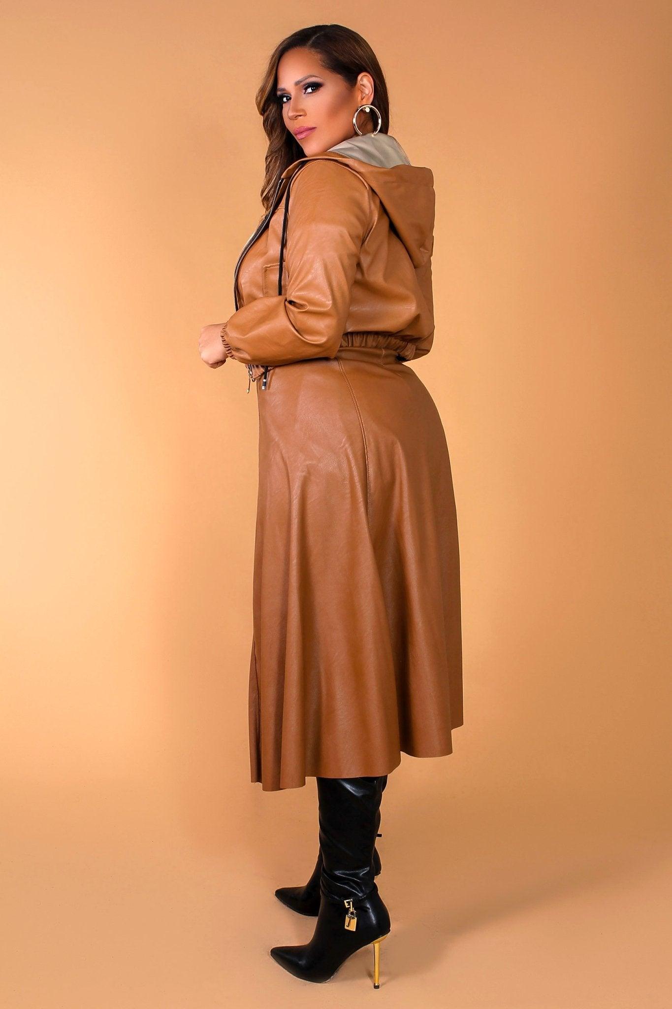 Morgan PU High Rise Belted Skirt - MY SEXY STYLES