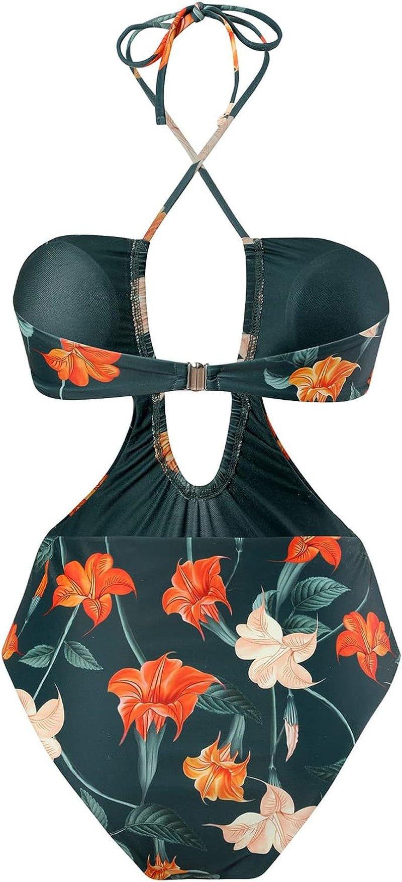 One Piece Swimsuit with Beach Cover up Wrap Skirt - MY SEXY STYLES