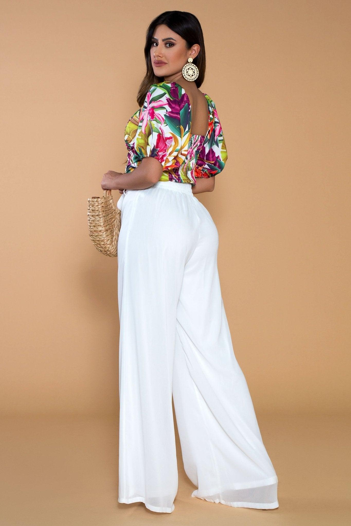 Paola Straight Pants W/ Waist Tie - MY SEXY STYLES