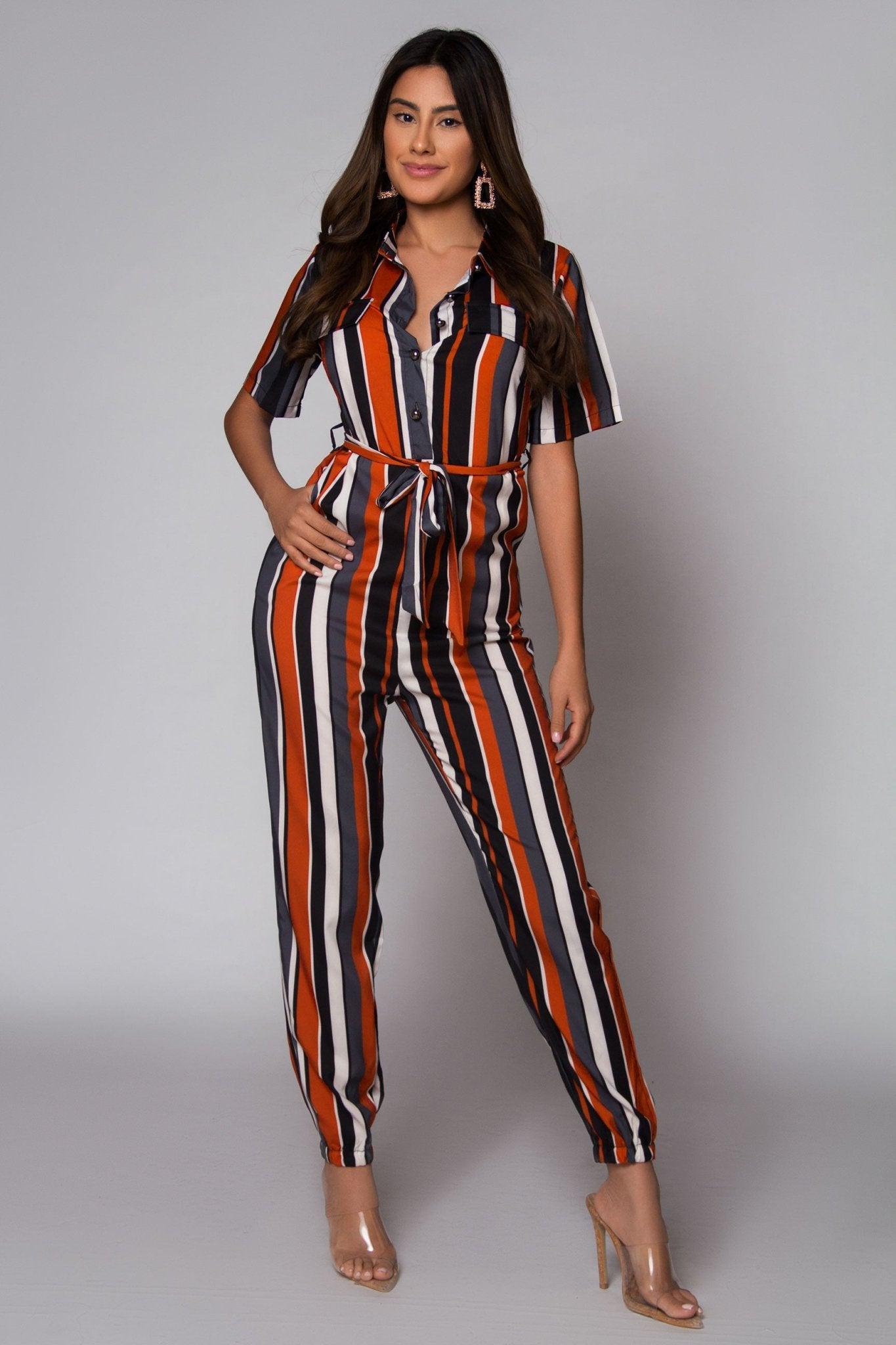 Payton Button Down Casual Jumpsuit - MY SEXY STYLES
