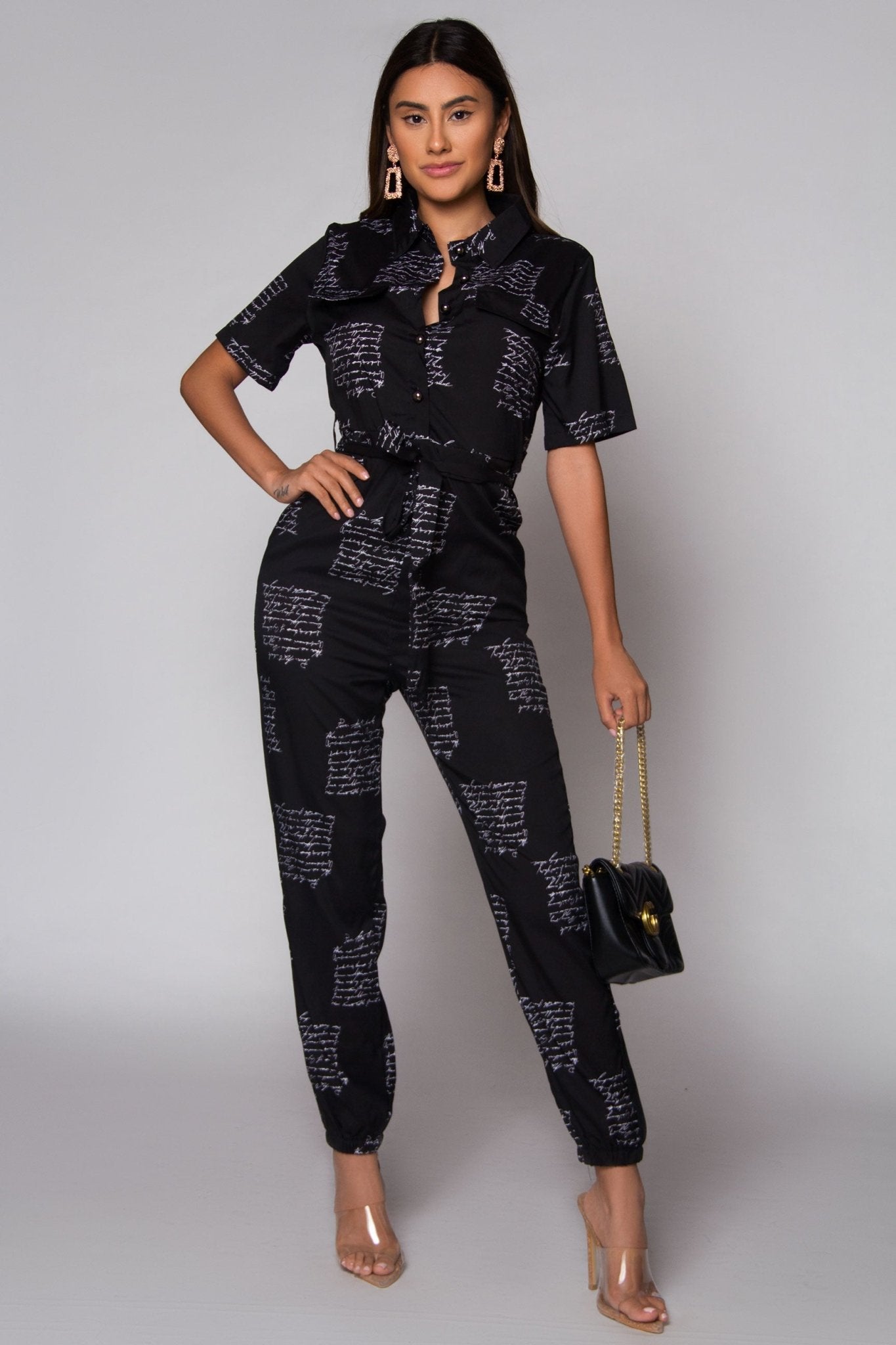 Payton Button Down Casual Jumpsuit - MY SEXY STYLES