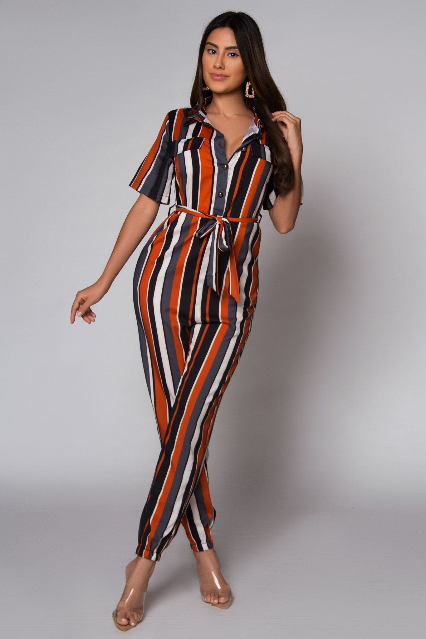 Payton Button Down Casual Jumpsuit - MY SEXY STYLES