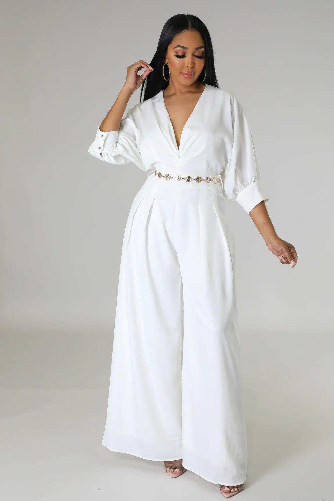 Pearson Belted Palazzo Jumpsuit - MY SEXY STYLES