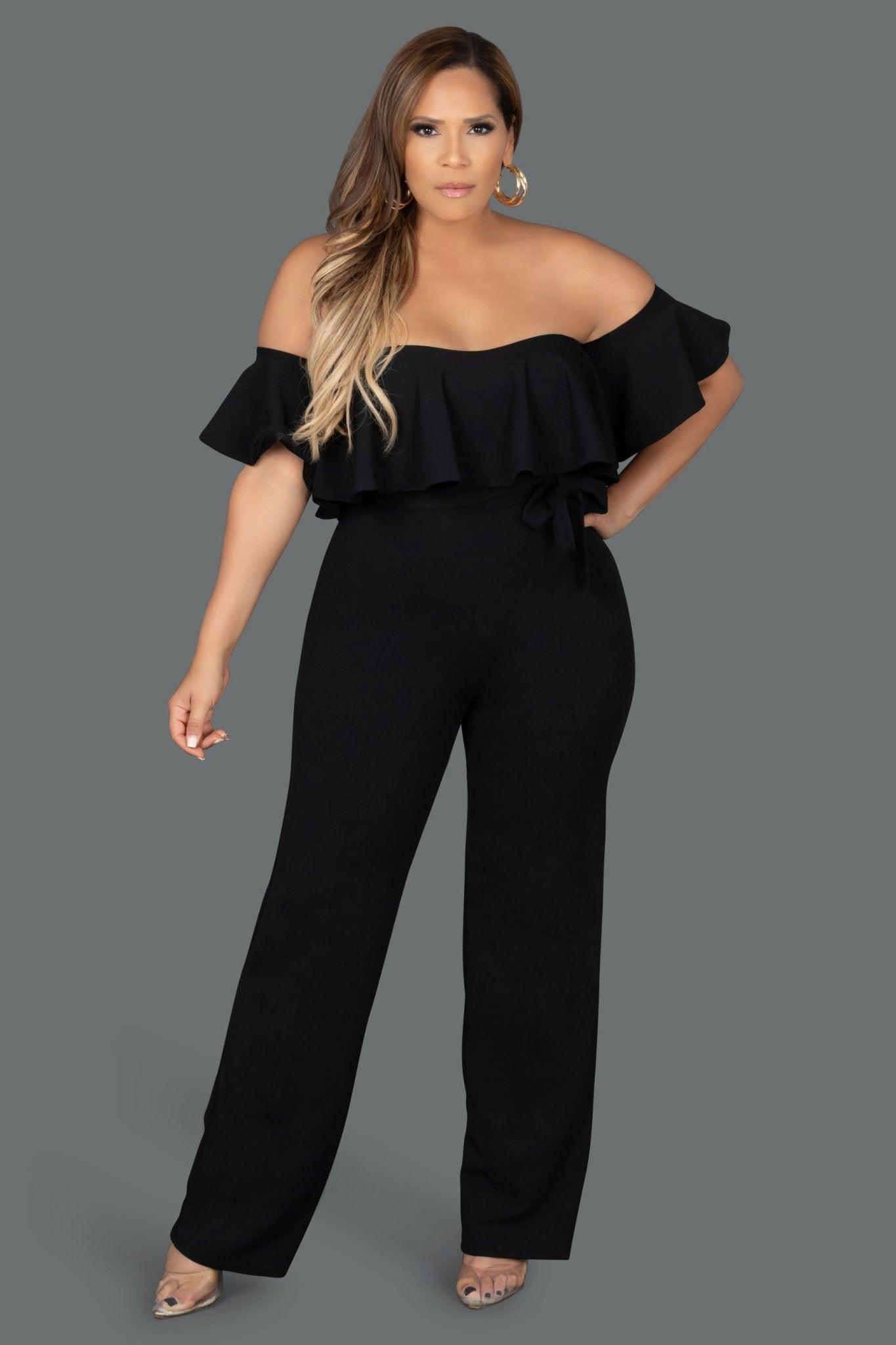 Piper Frill Off Shoulders Jumpsuit - MY SEXY STYLES
