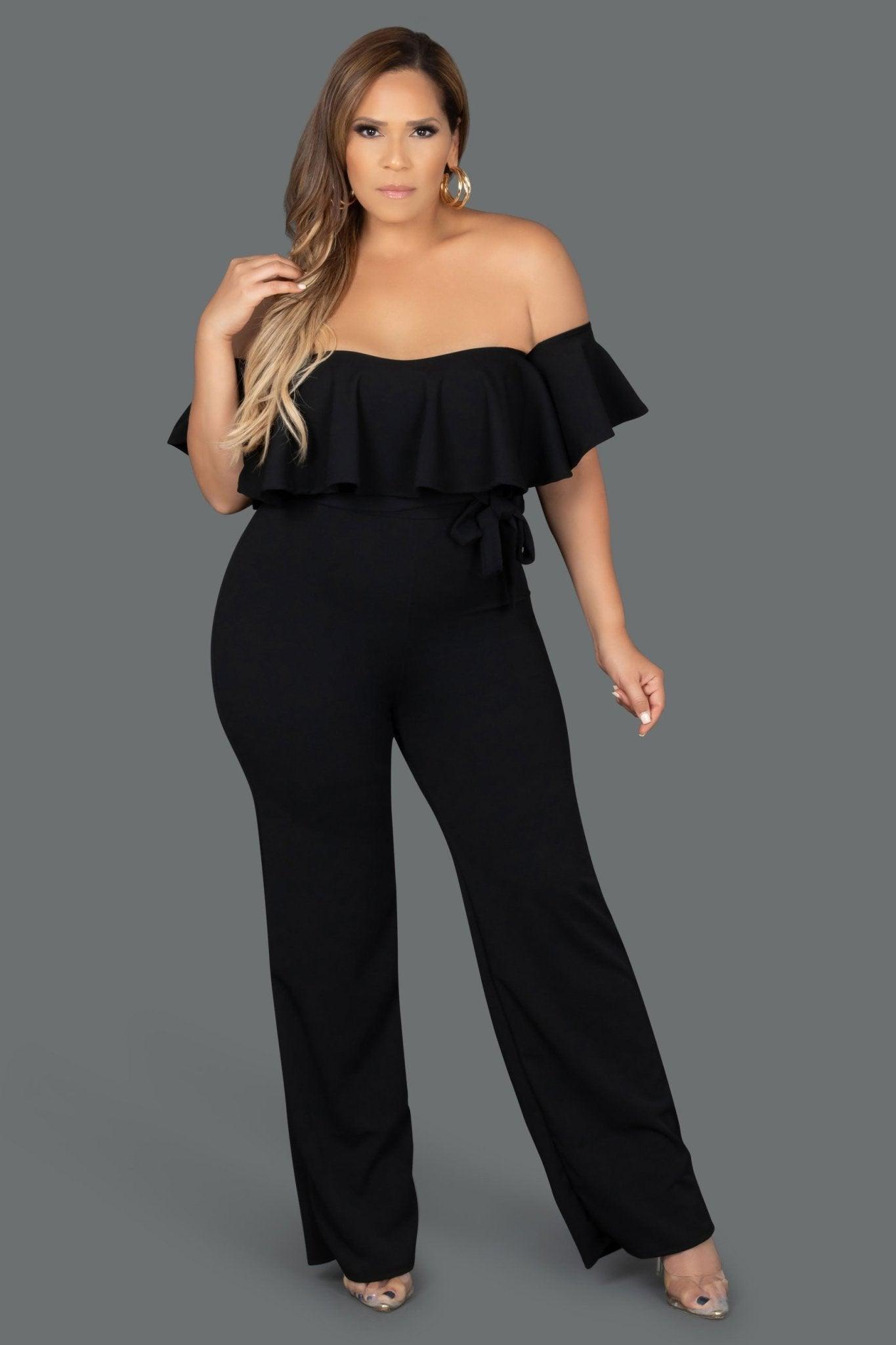 Piper Frill Off Shoulders Jumpsuit - MY SEXY STYLES