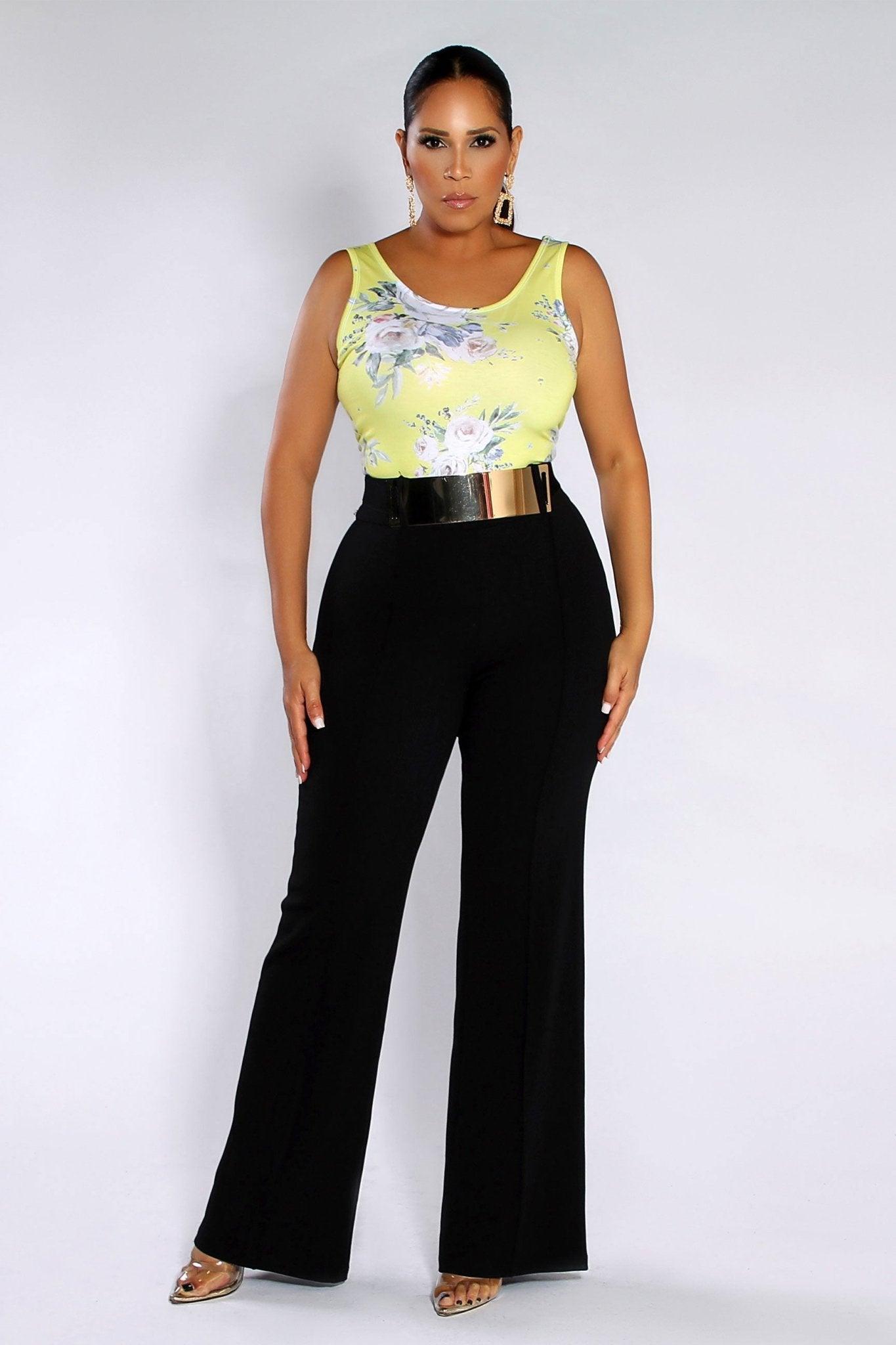 Ramona Sleeveless Flower Bodysuit - MY SEXY STYLES