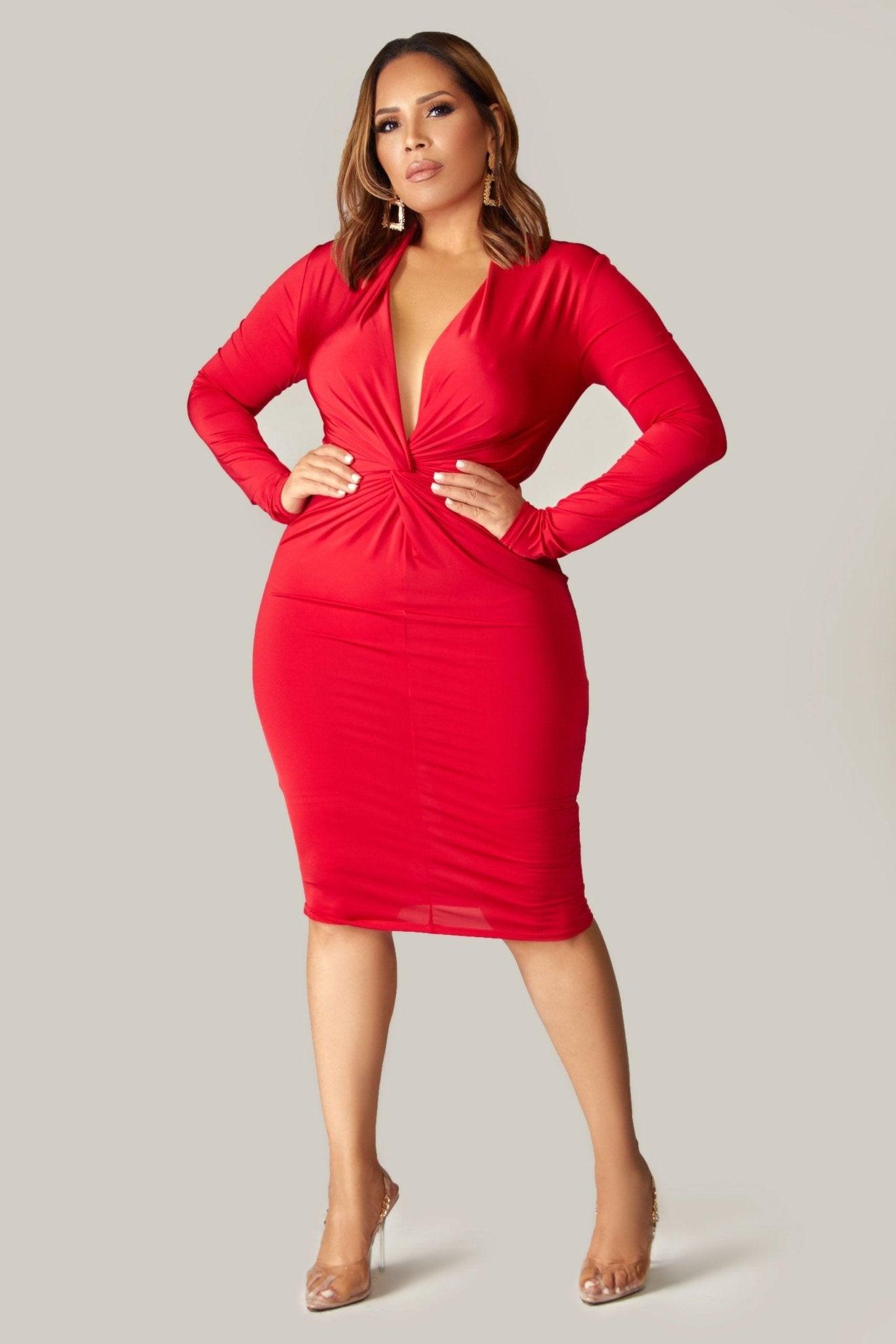 Stacey Twist Detail Dress - MY SEXY STYLES