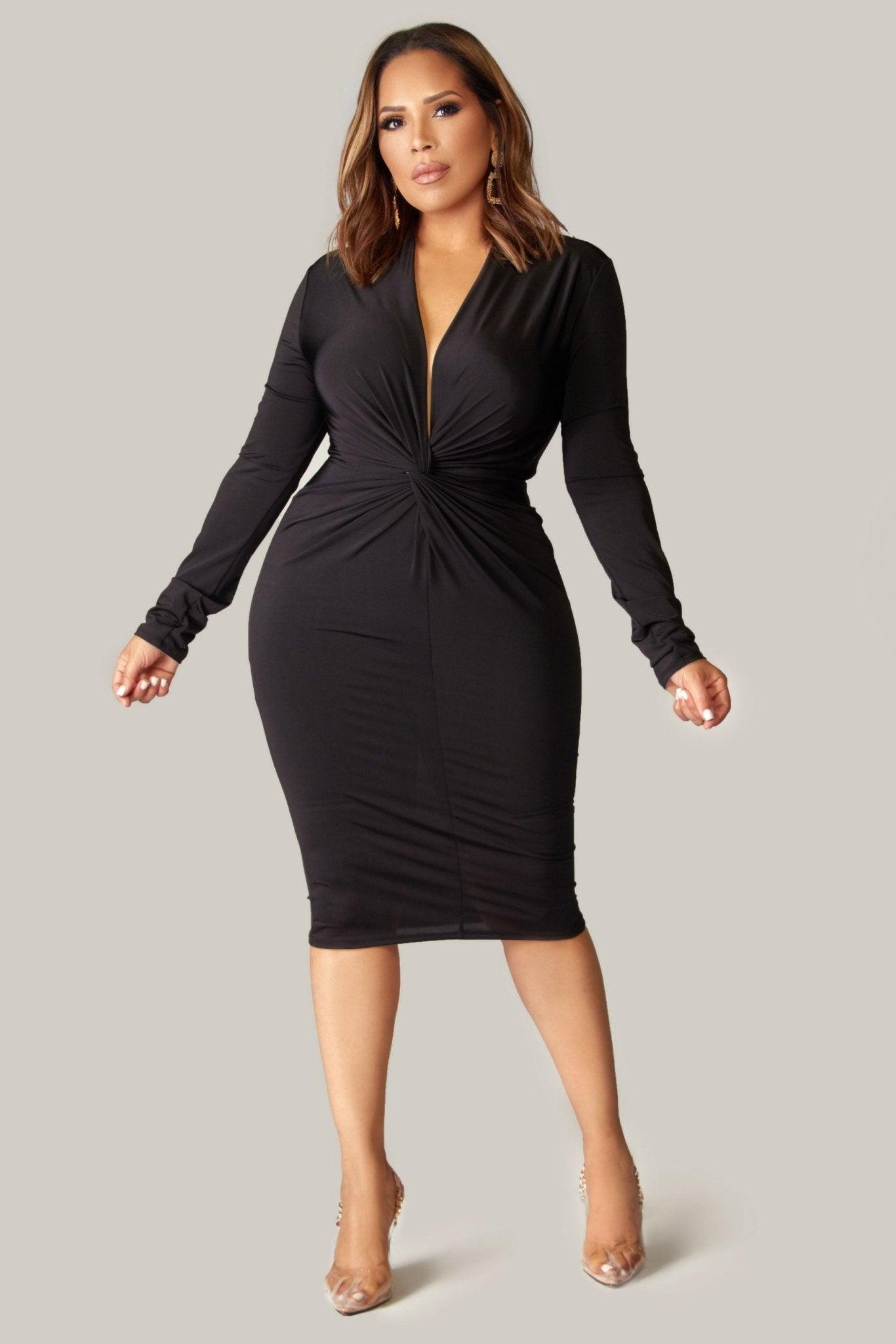 Stacey Twist Detail Dress - MY SEXY STYLES