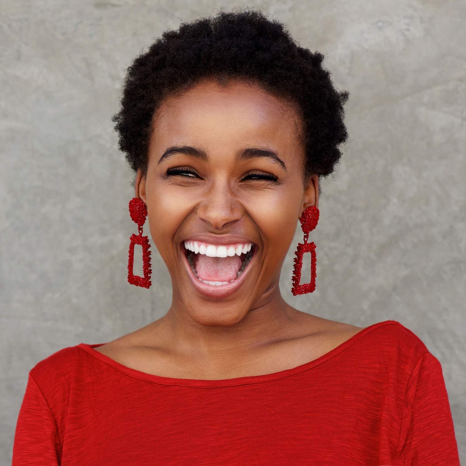 Statement Drop Geometric Metal Earrings - MY SEXY STYLES