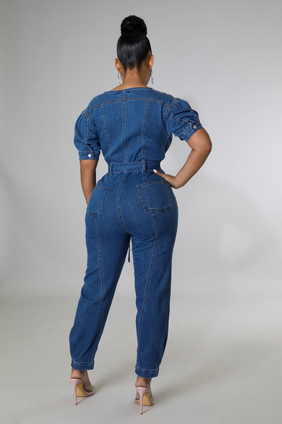 Stephanie Denim Jumpsuit - MY SEXY STYLES