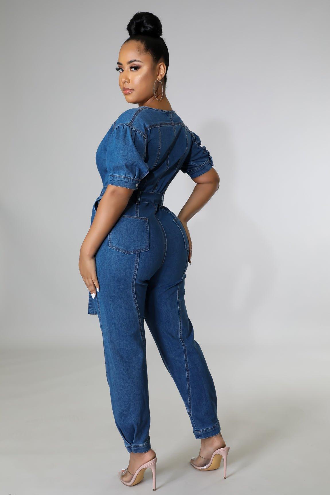Stephanie Denim Jumpsuit - MY SEXY STYLES