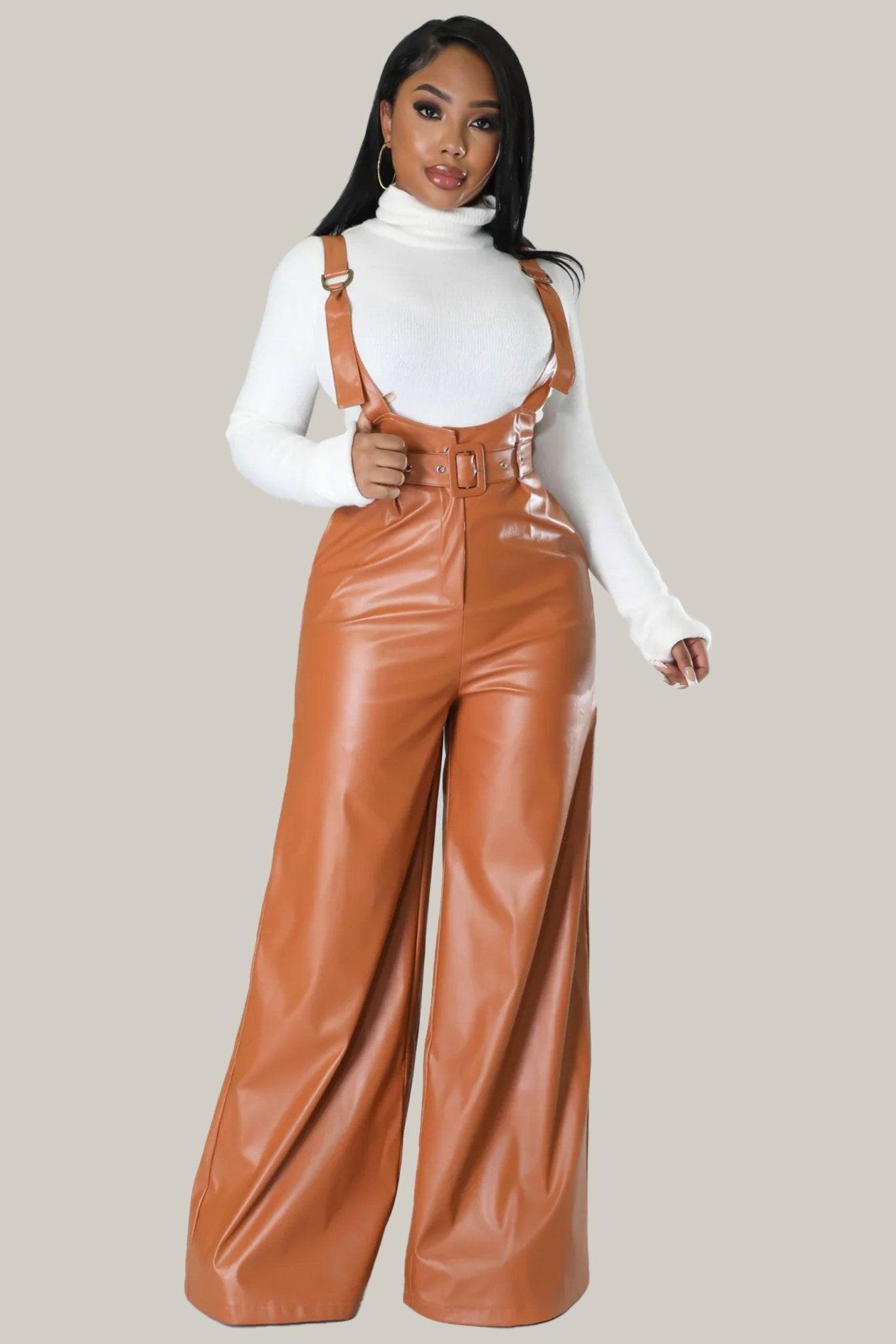 Veline Faux Leather Jumpsuit - MY SEXY STYLES