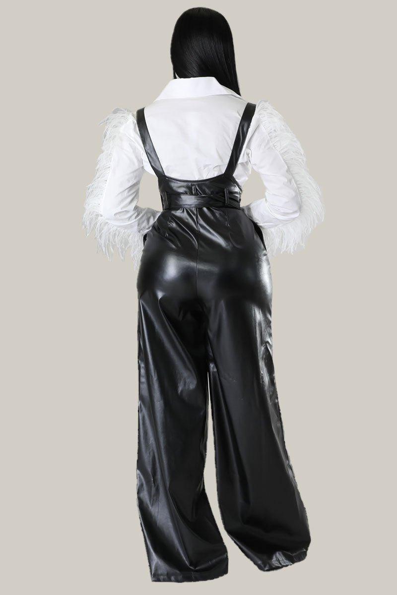 Veline Faux Leather Jumpsuit - MY SEXY STYLES