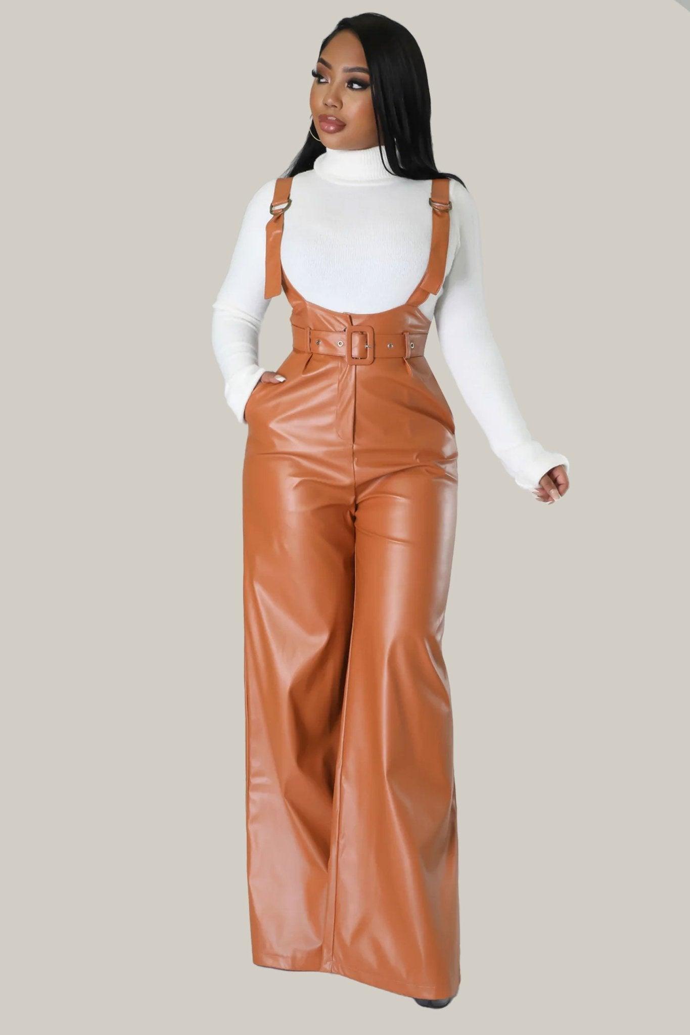 Veline Faux Leather Jumpsuit - MY SEXY STYLES