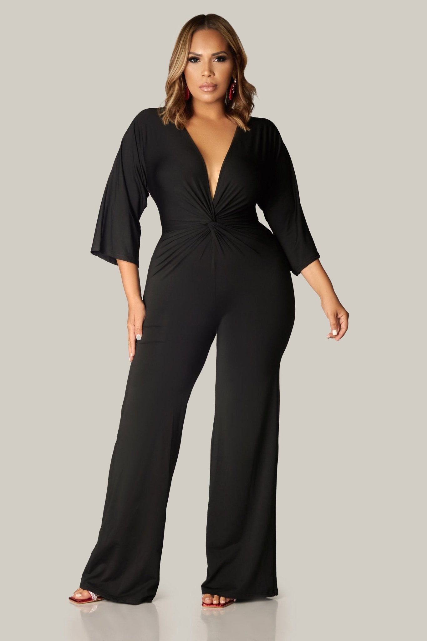 Venetian Twist Detail Jumpsuit - MY SEXY STYLES