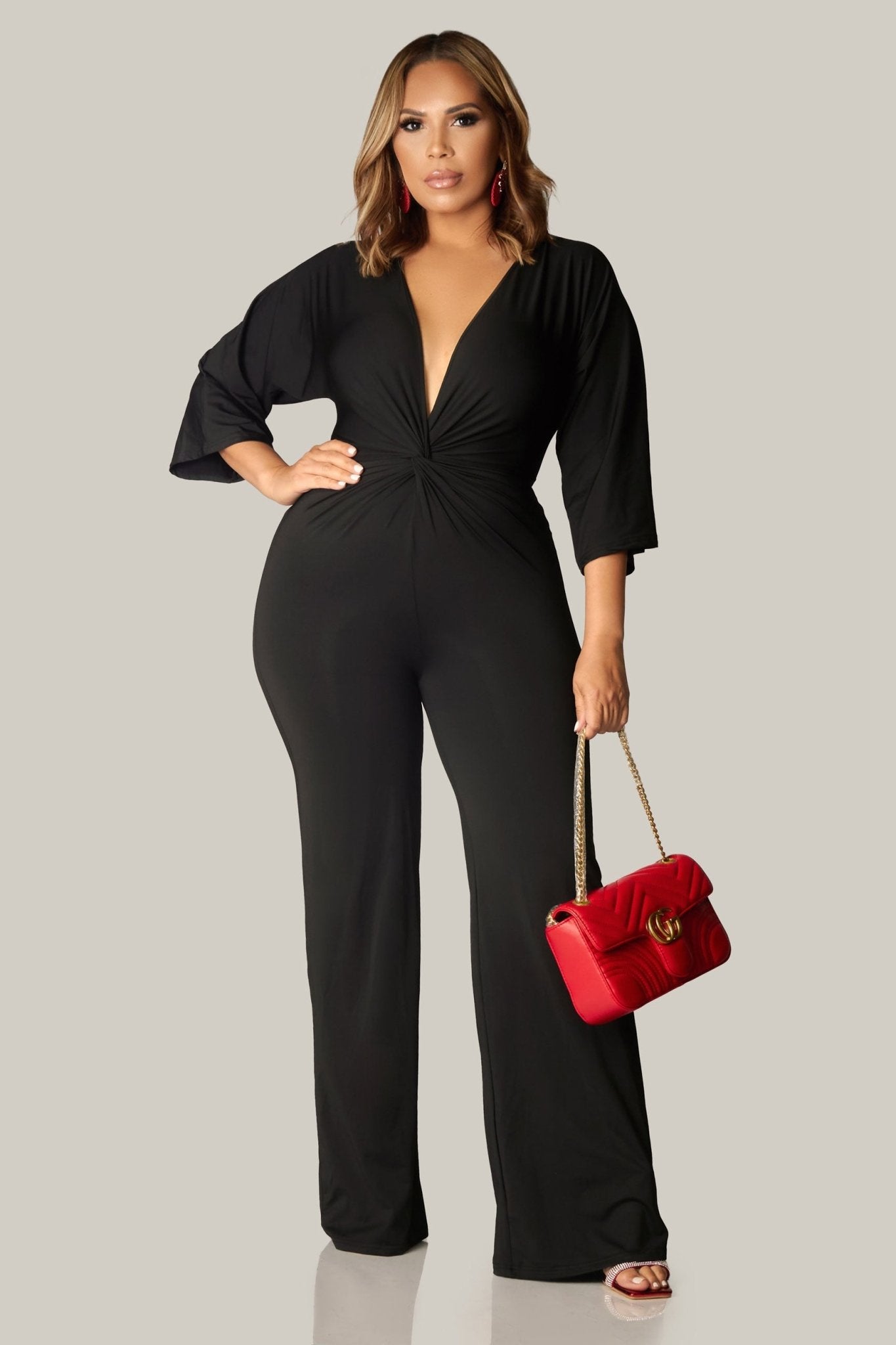 Venetian Twist Detail Jumpsuit - MY SEXY STYLES