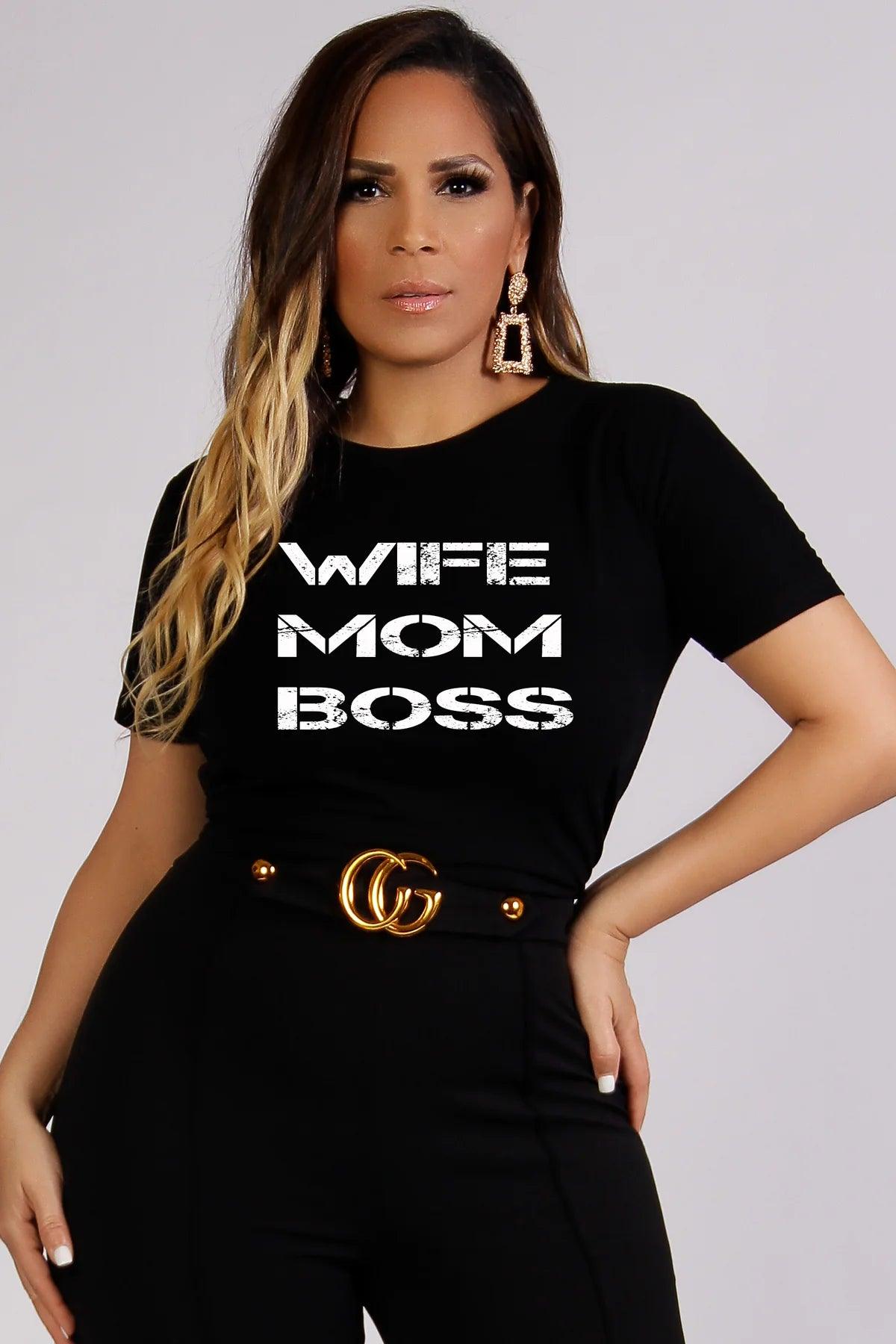 Wife Mom Boss Unisex Jersey Short Sleeve Tee - MY SEXY STYLES
