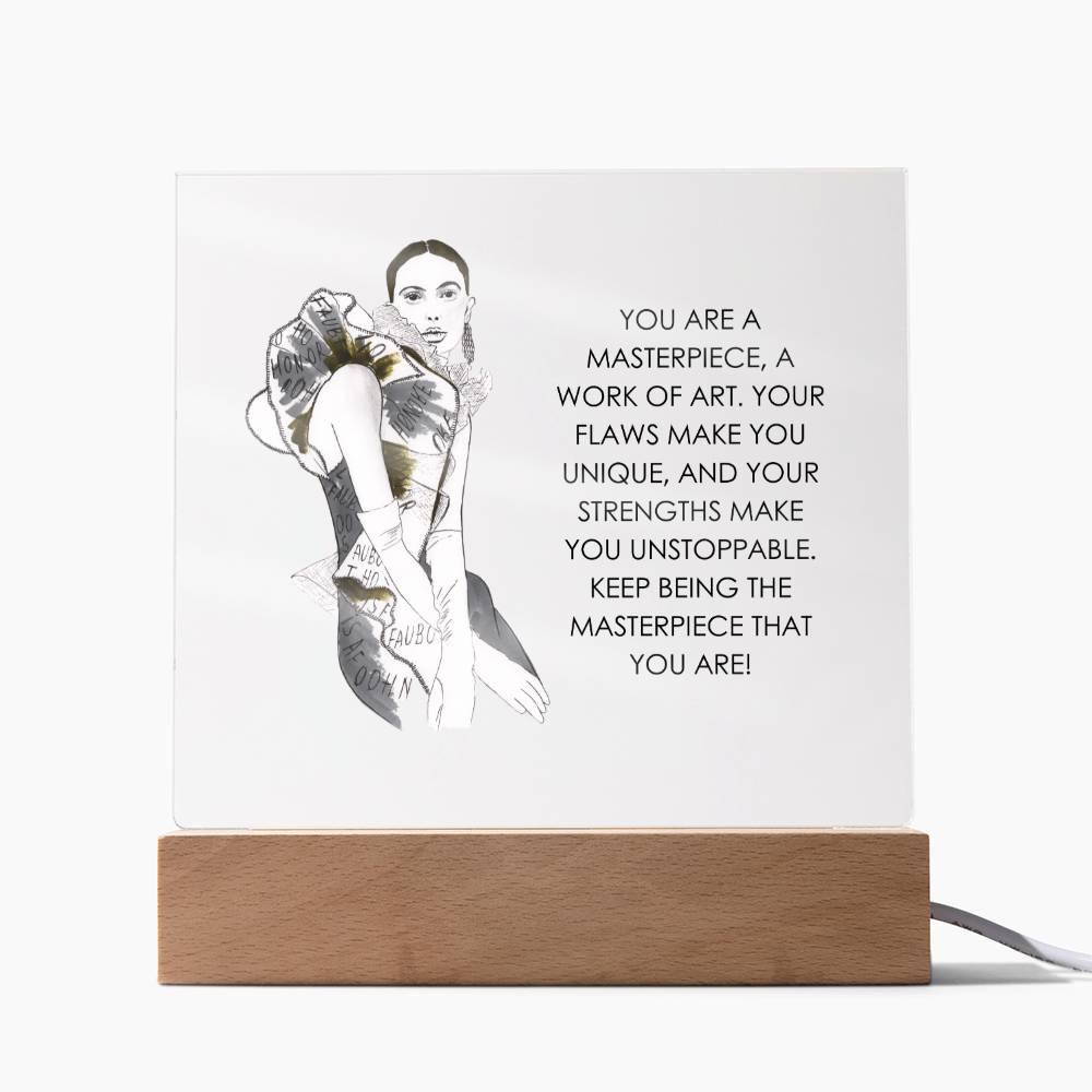 YOU ARE A MASTERPIECE Square Acrylic Plaque - MY SEXY STYLES