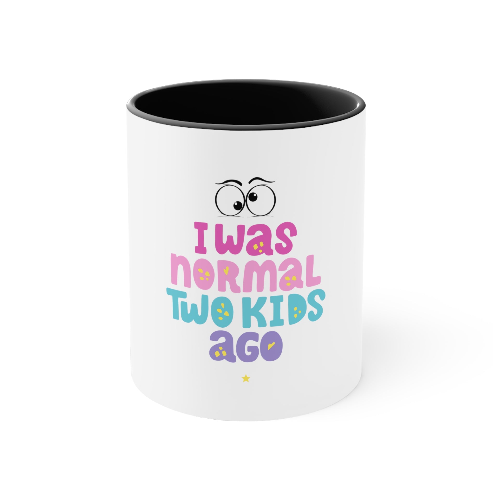 I Was Normal Two Kids Ago Accent Coffee Mug, 11oz