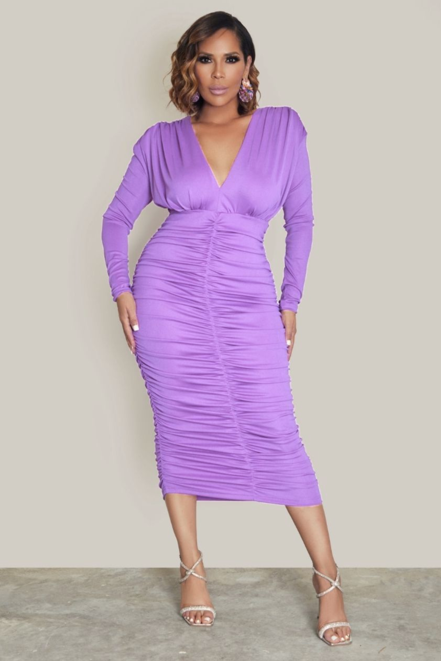 Estella Ruched Bodycon Dress