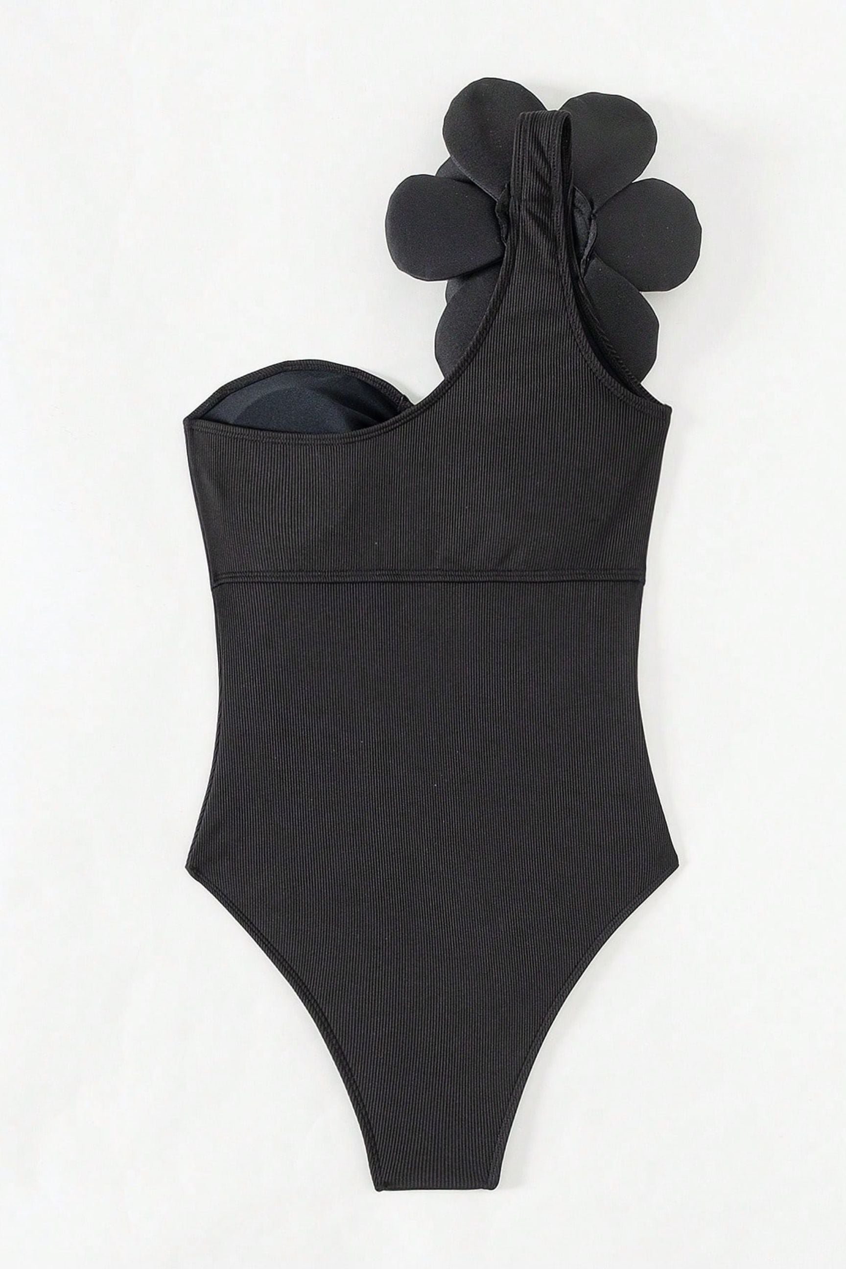 3d Flower Hollow Out One-Piece Swimsuit