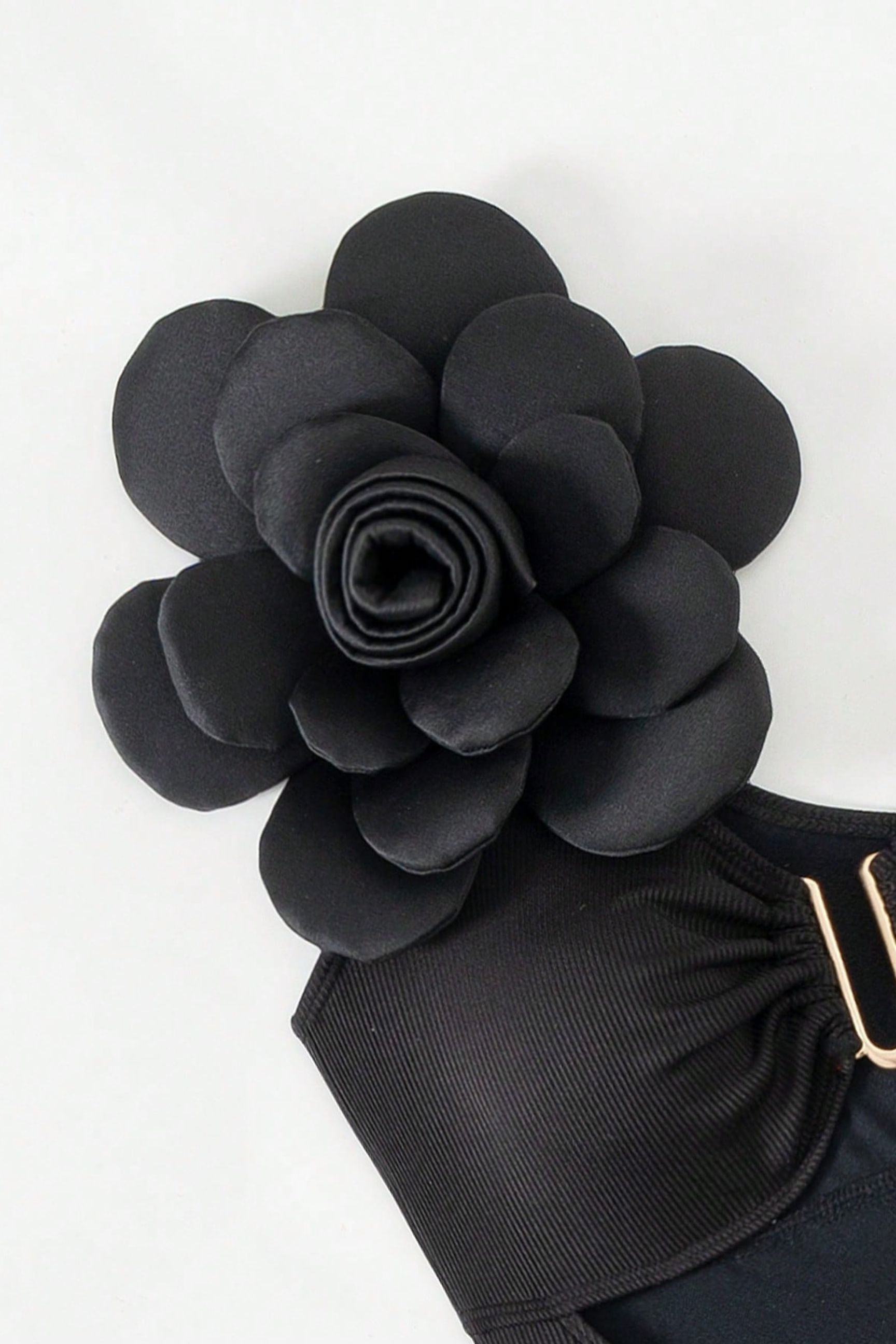 3d Flower Hollow Out One-Piece Swimsuit